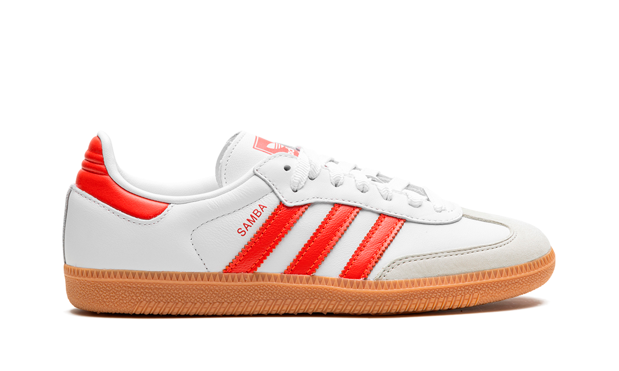 adidas samba og white solar red gum women s+IF6513+right view
