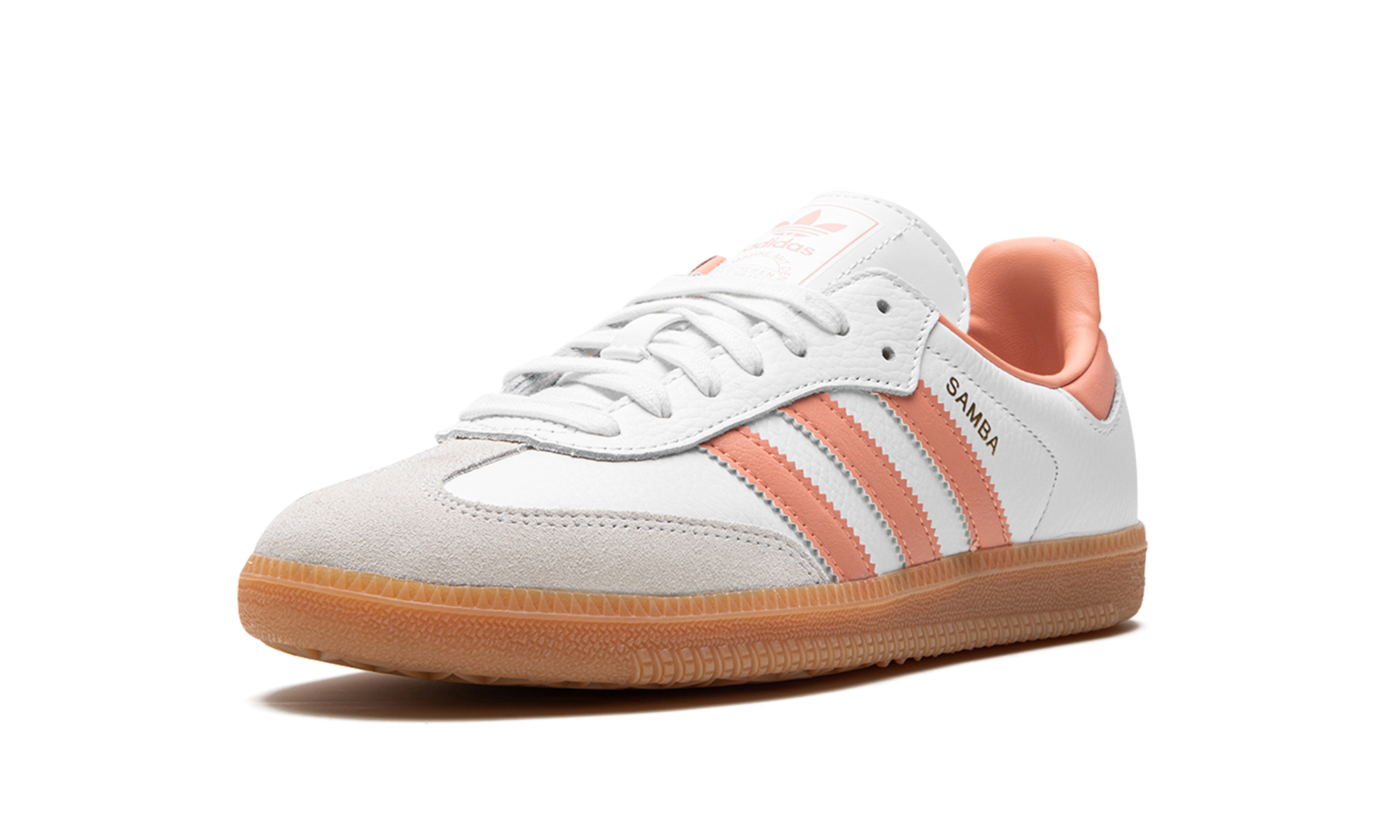 adidas samba og white wonder clay gum women s+IG5932+left diagnol single view