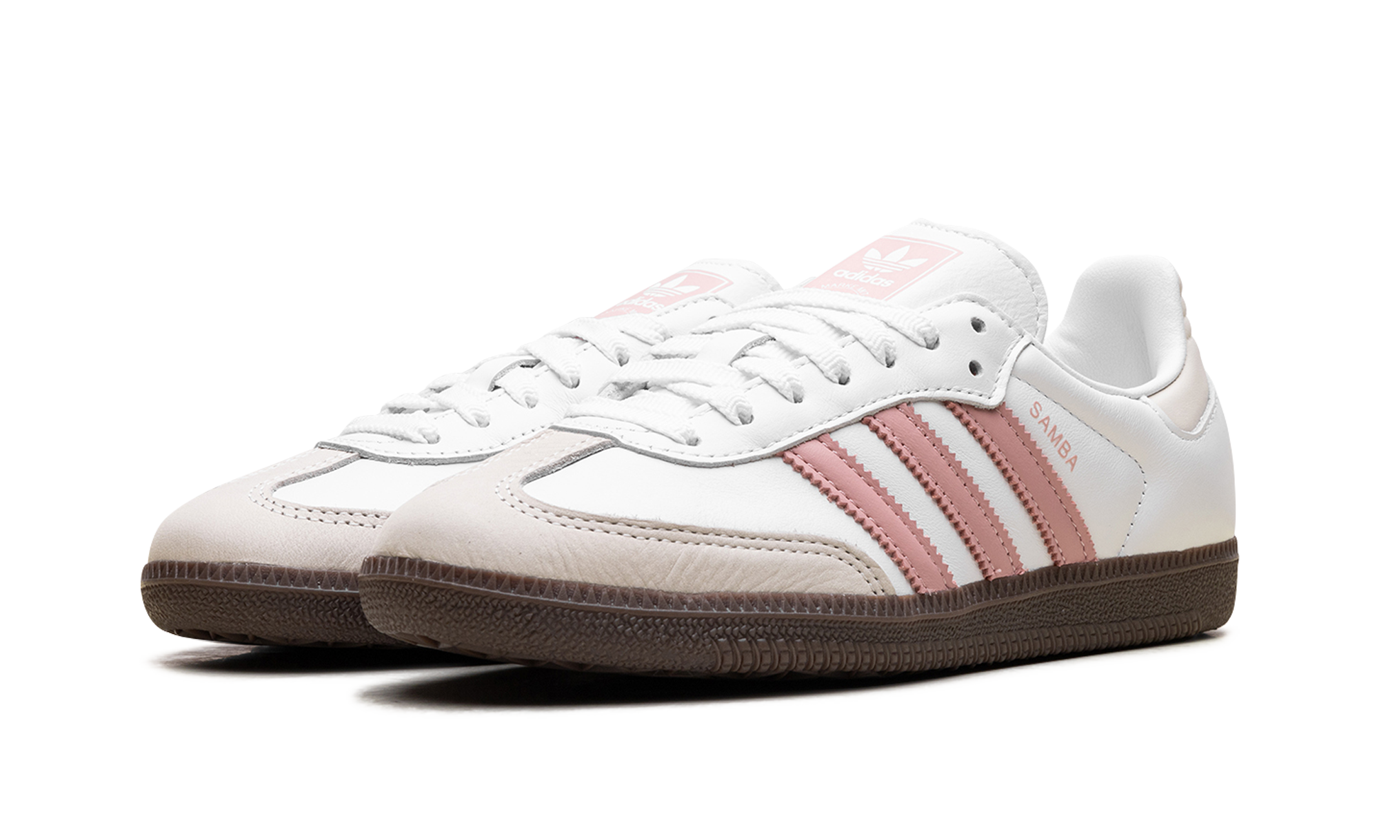 adidas samba og white wonder mauve women s+JI2677+diagnol left view