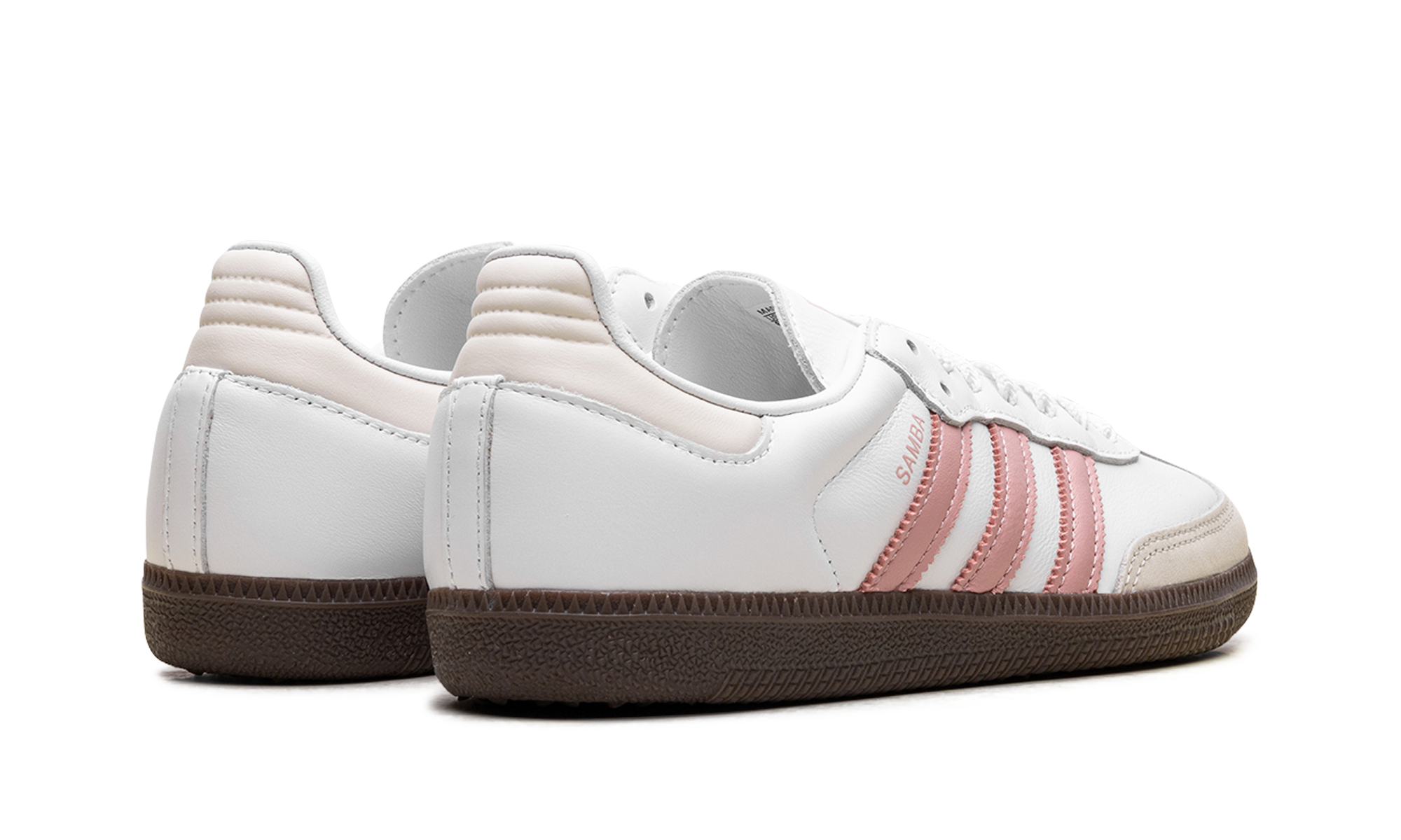 adidas samba og white wonder mauve women s+JI2677+diagnol right behind view