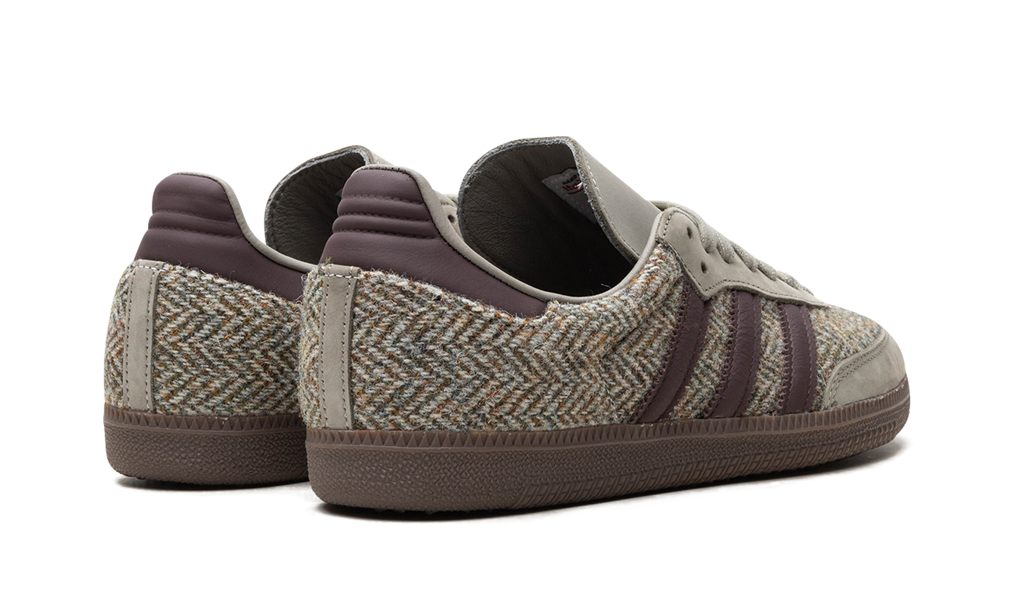 adidas samba og wonder beige tweed+ID1449+diagnol right behind view