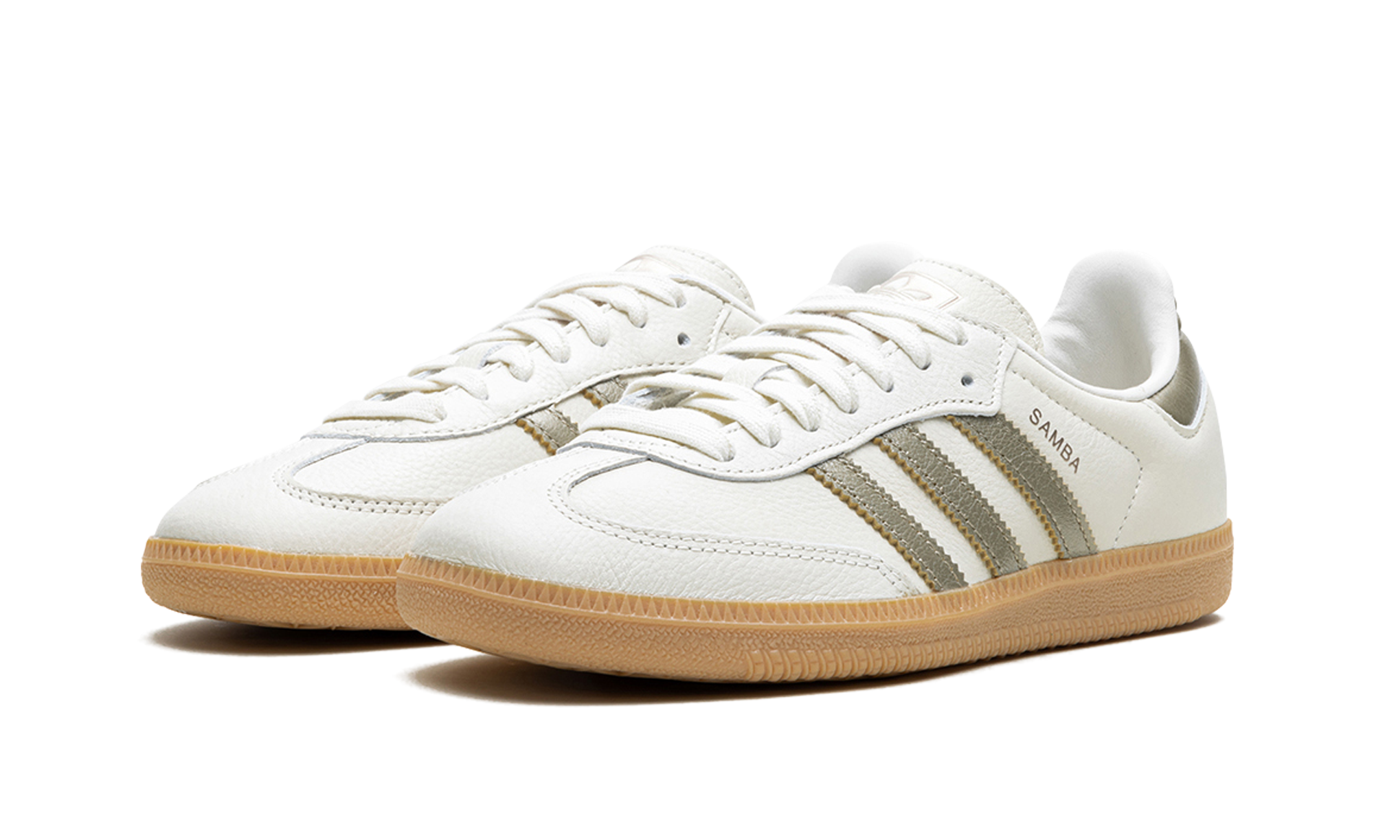 adidas samba og wonder gold metallic women s+IG1964+diagnol left view