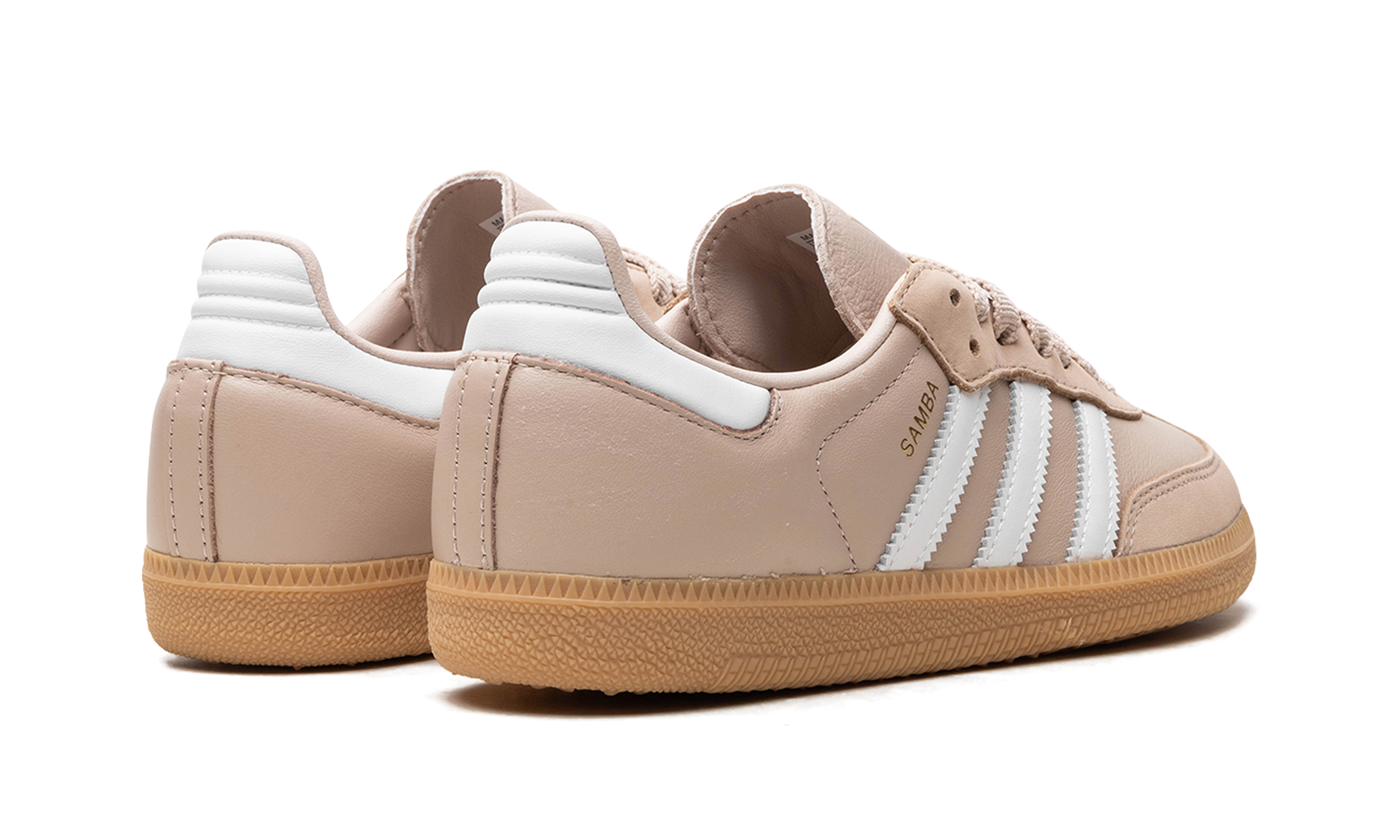 adidas samba og wonder taupe women s+IE6523+diagnol right behind view