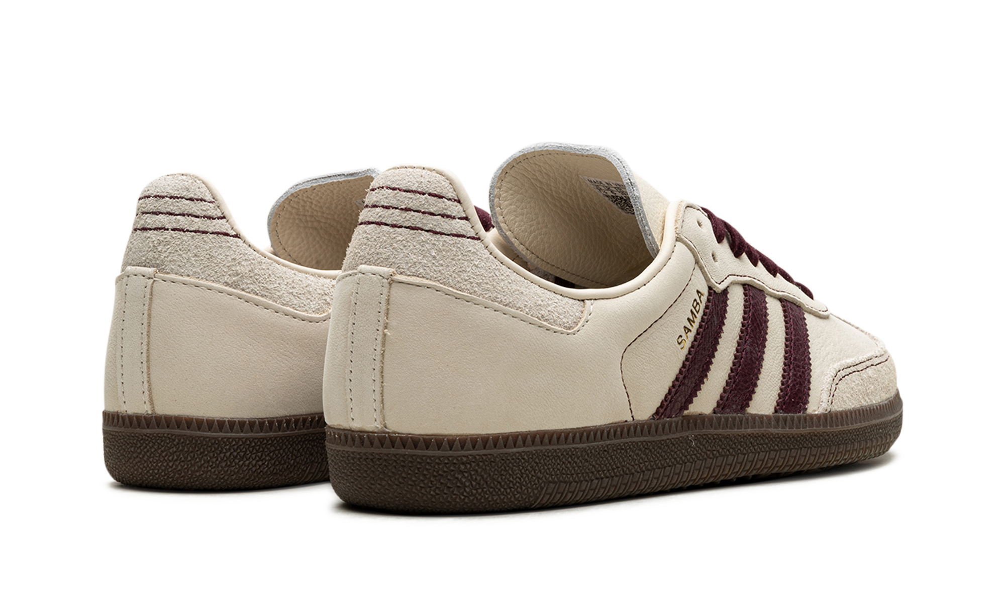adidas samba og wonder white maroon women s+IG1987+diagnol right behind view