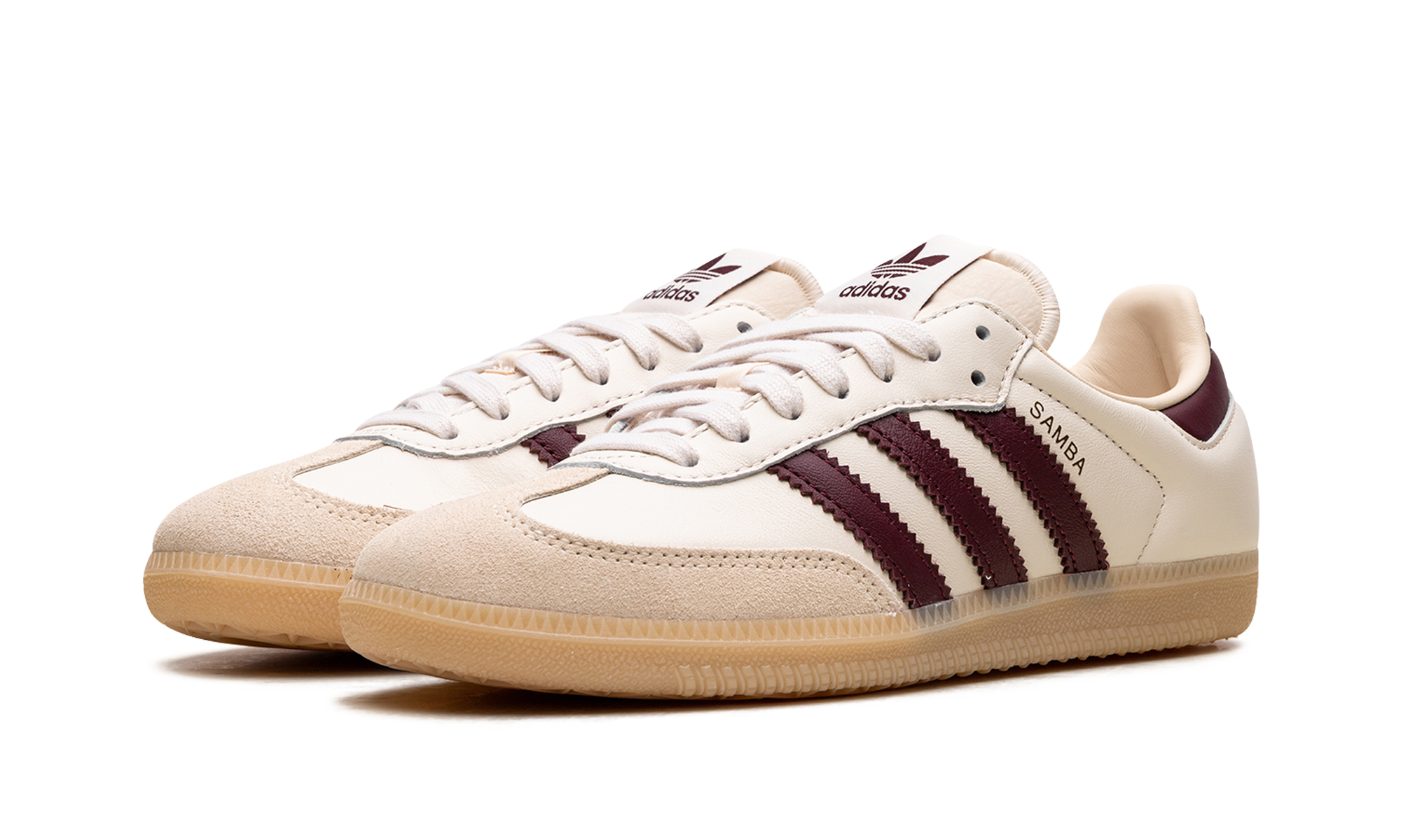 adidas samba og wonder white shadow red+JS3830+diagnol left view