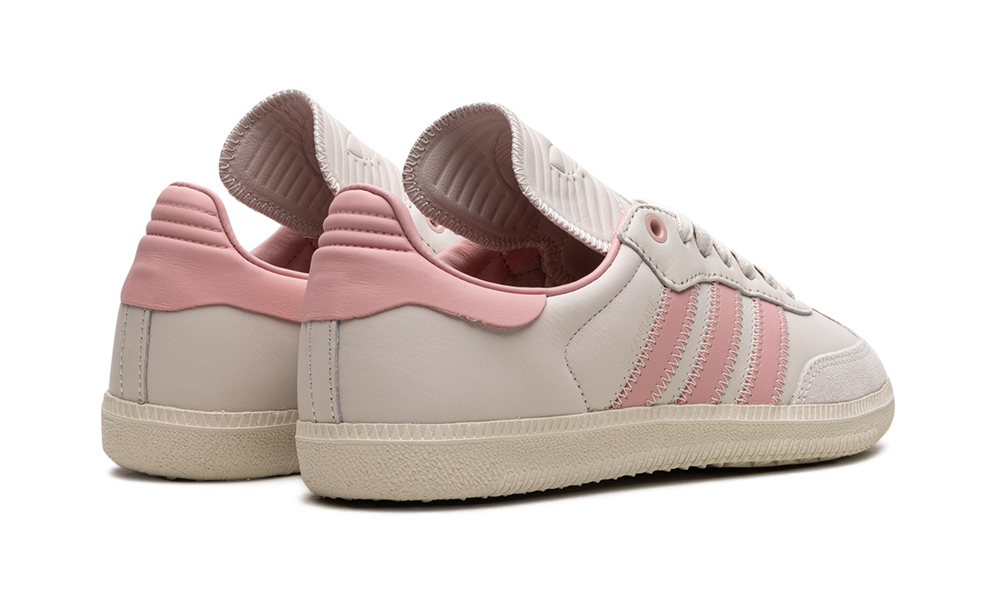 adidas samba pharrell humanrace aluminium+ID3127+diagnol right behind view