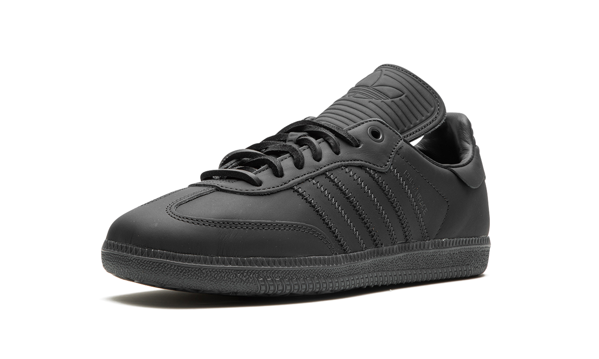 adidas samba pharrell humanrace charcoal+IE7291+left diagnol single view