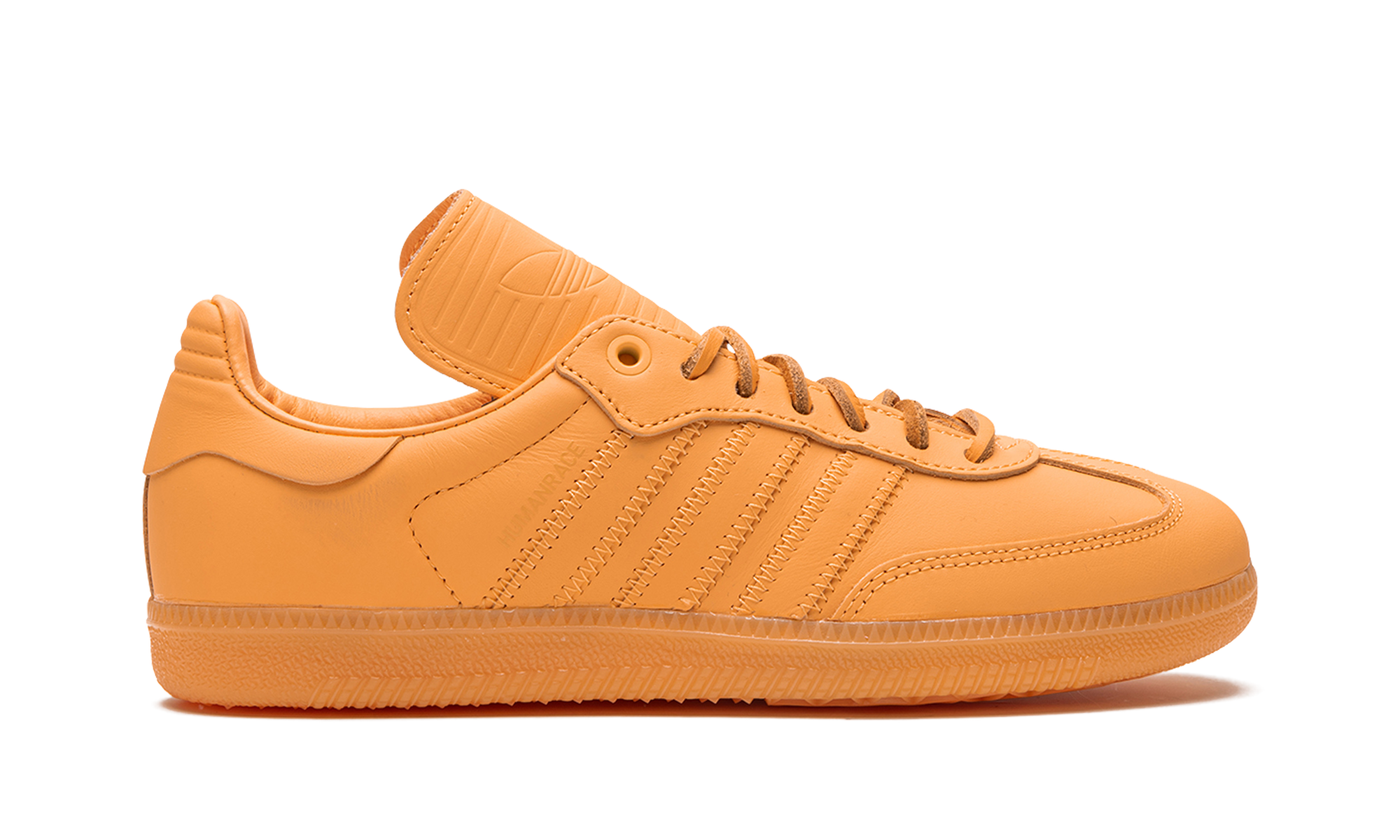 adidas samba pharrell humanrace orange+IE7293+diagnol left view