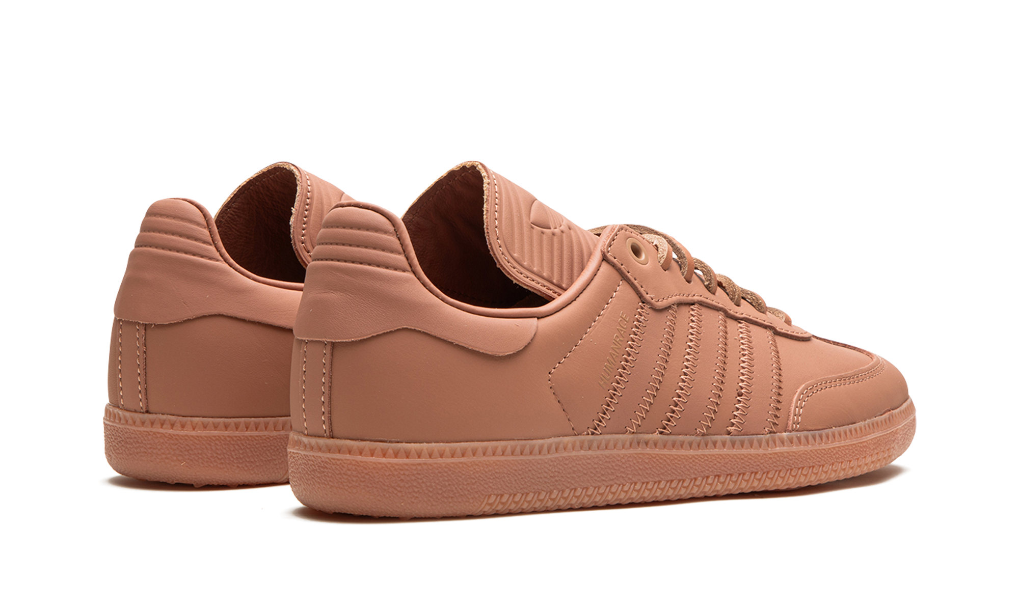 adidas samba pharrell humanrace terracotta+IE7290+diagnol right behind view
