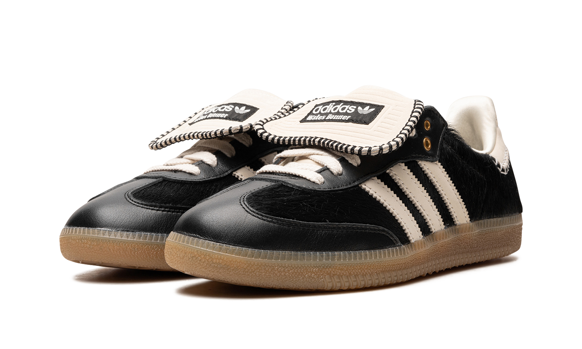 adidas samba pony tonal wales bonner core black+IE0580+diagnol left view
