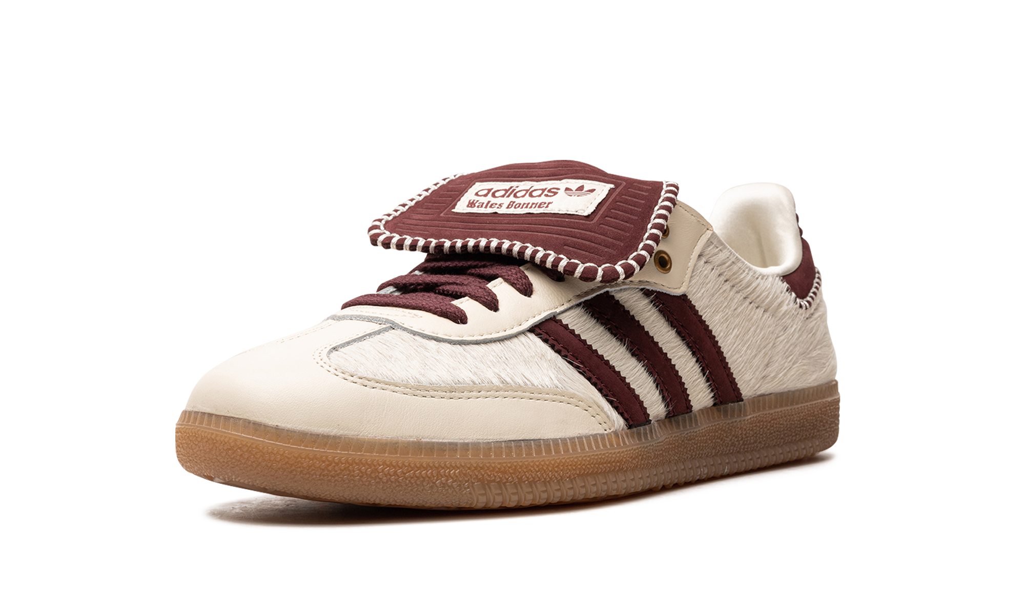 adidas samba pony tonal wales bonner cream white+IE0586+left diagnol single view