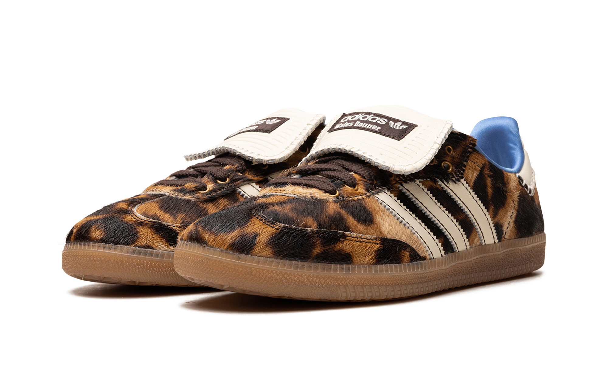 adidas samba pony wales bonner leopard+IE0578+diagnol left view