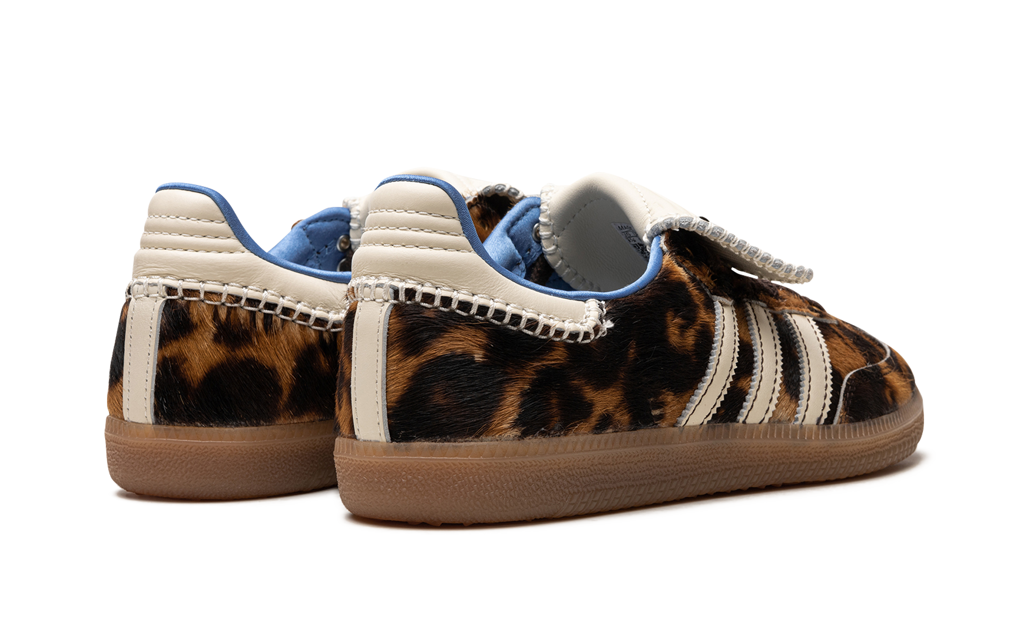 adidas samba pony wales bonner leopard+IE0578+diagnol right behind view