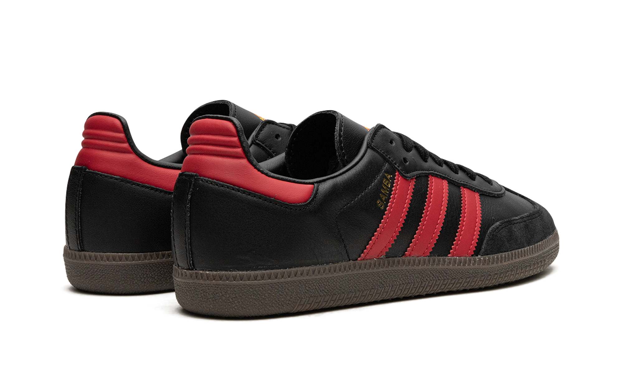 adidas samba team manchester united+HQ7030+diagnol right behind view