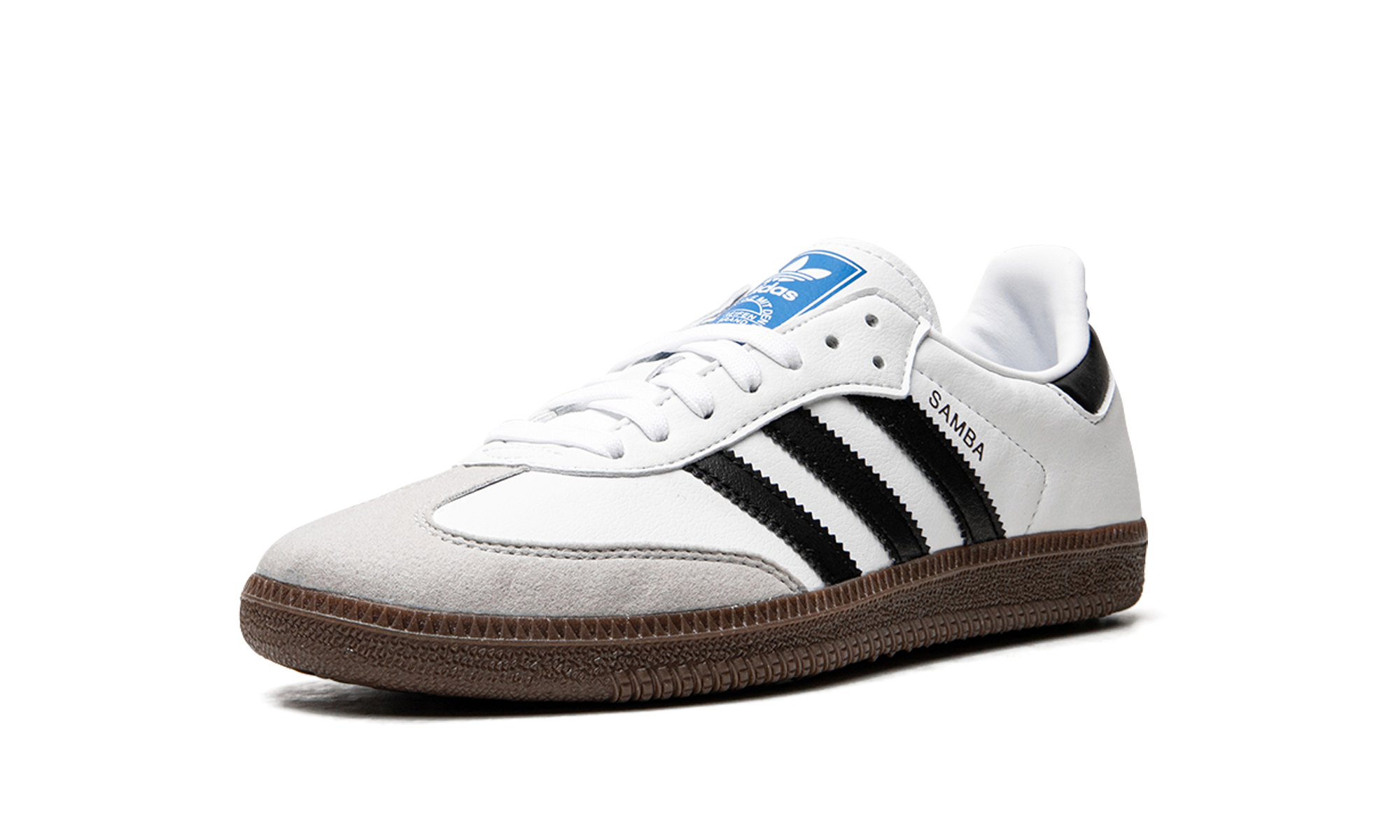 adidas samba vegan white gum+H01877+left diagnol single view