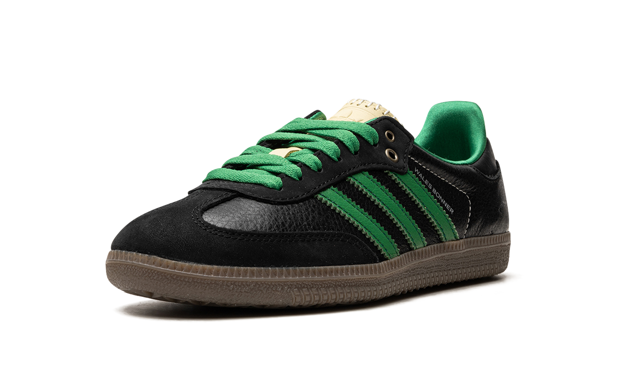 adidas samba wales bonner black+S42590+left diagnol single view