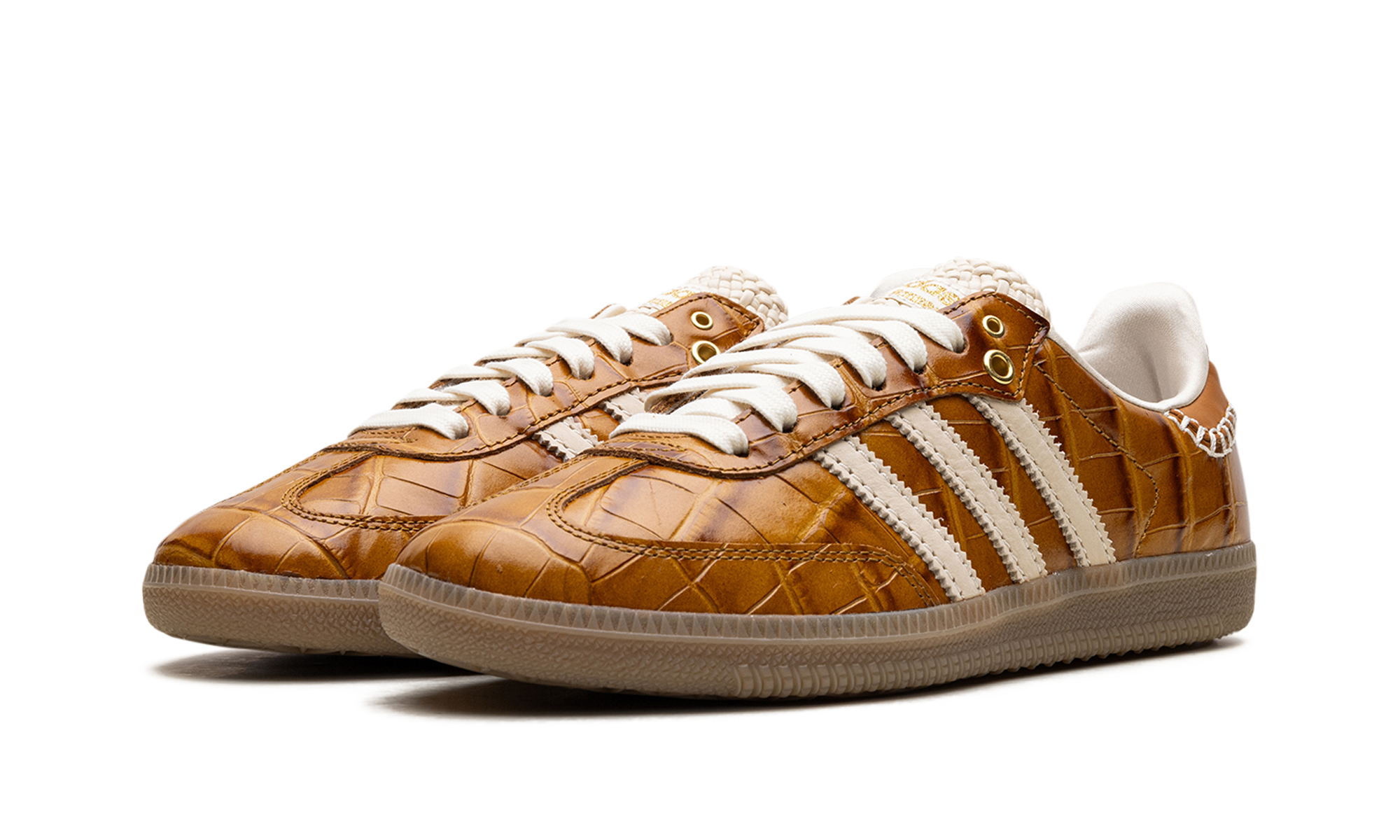 adidas samba wales bonner brown croc+JH9826+diagnol left view