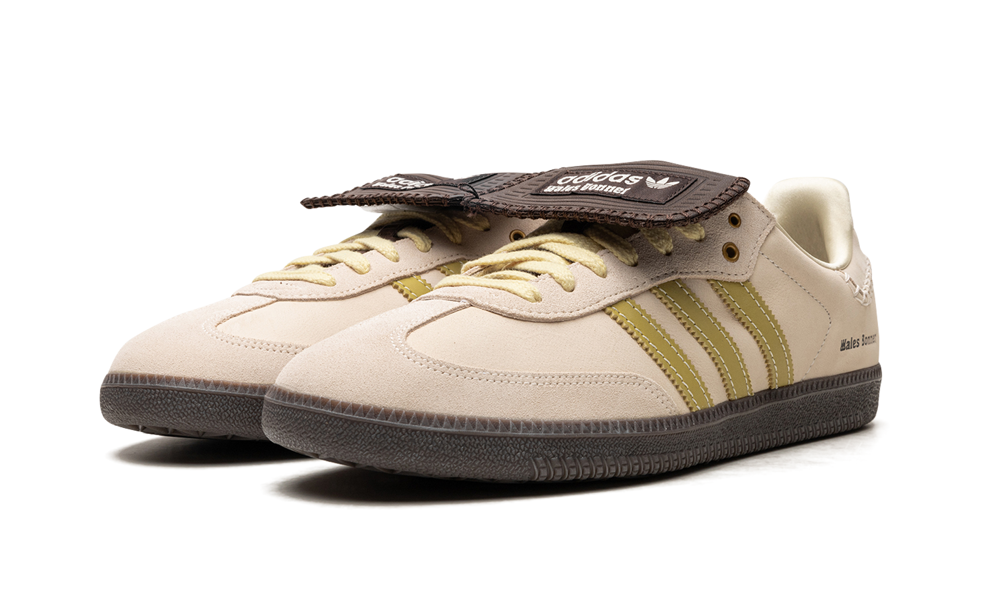 adidas samba wales bonner ecrtin brown+ID0217+diagnol left view