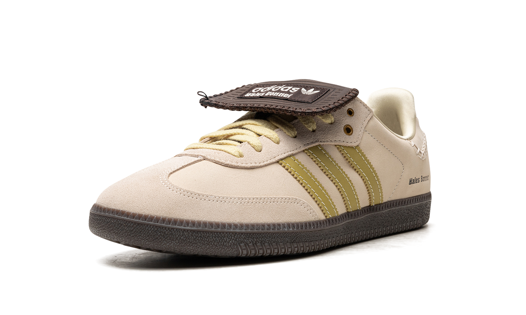 adidas samba wales bonner ecrtin brown+ID0217+left diagnol single view