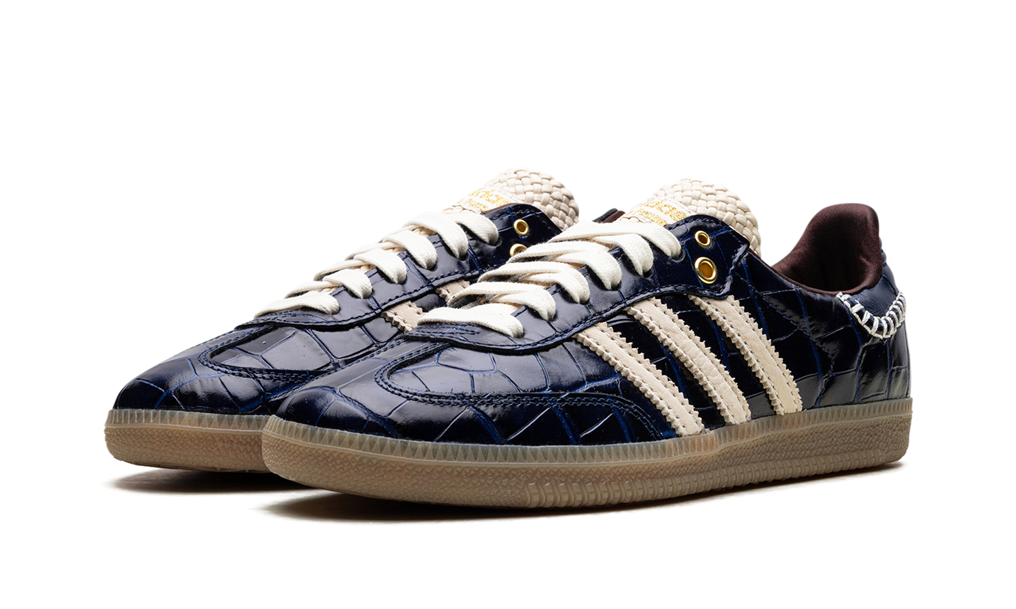 adidas samba wales bonner navy croc+JH9825+diagnol left view