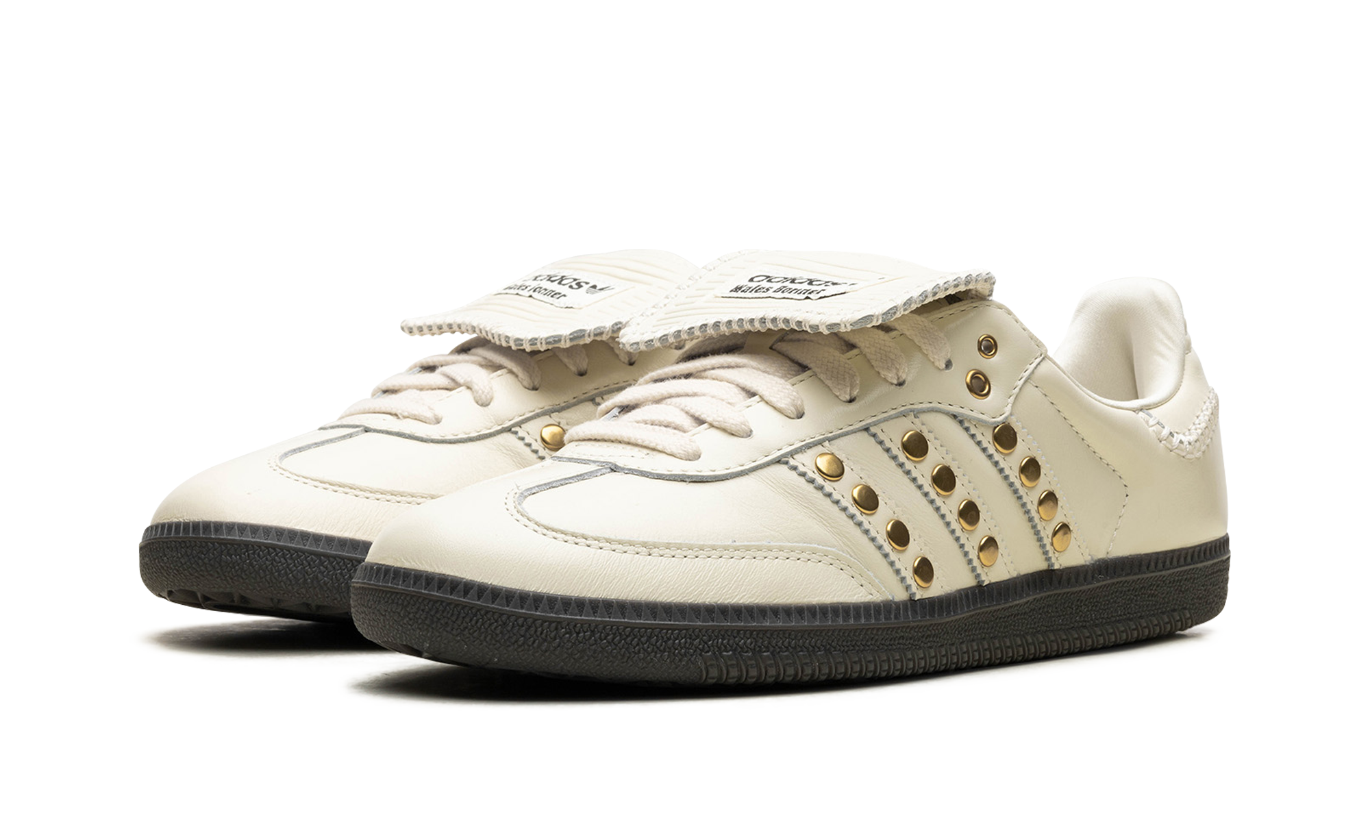 adidas samba wales bonner studded pack cream white+IG4304+diagnol left view