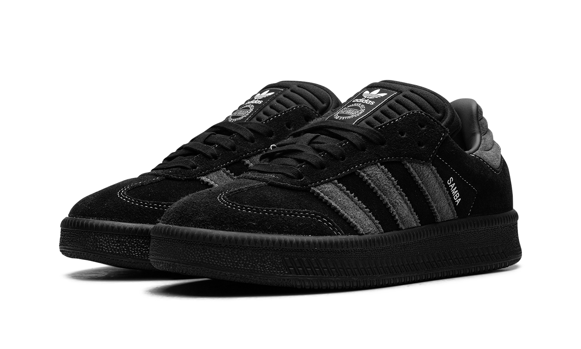 adidas samba xlg black carbon+IH2219+diagnol left view
