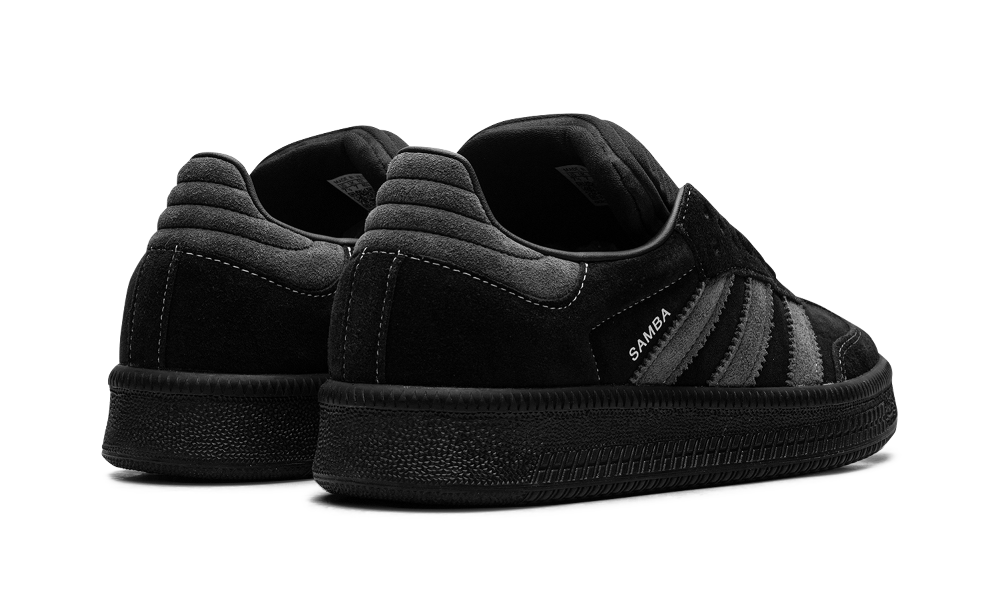 adidas samba xlg black carbon+IH2219+diagnol right behind view