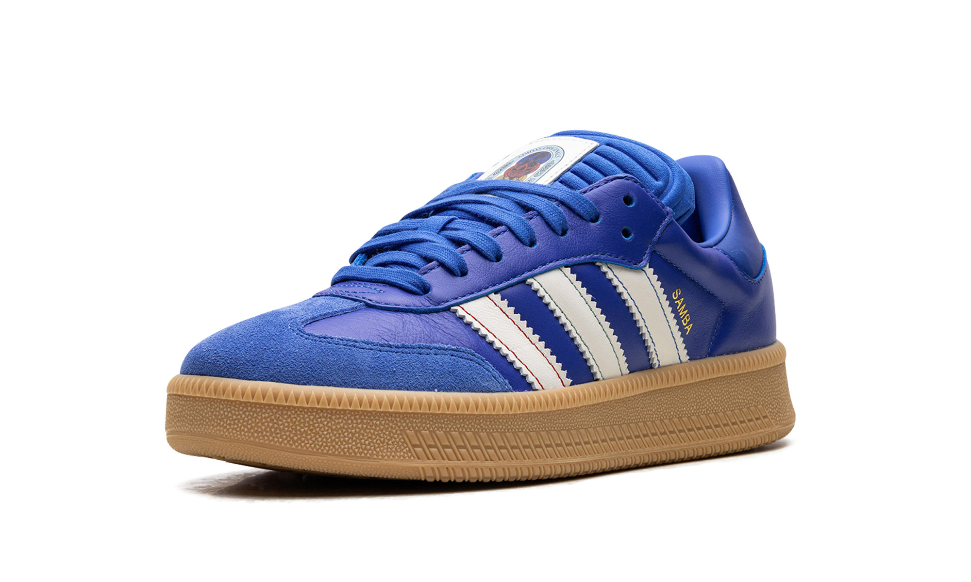 adidas samba xlg blue white gum+JI0865+left diagnol single view