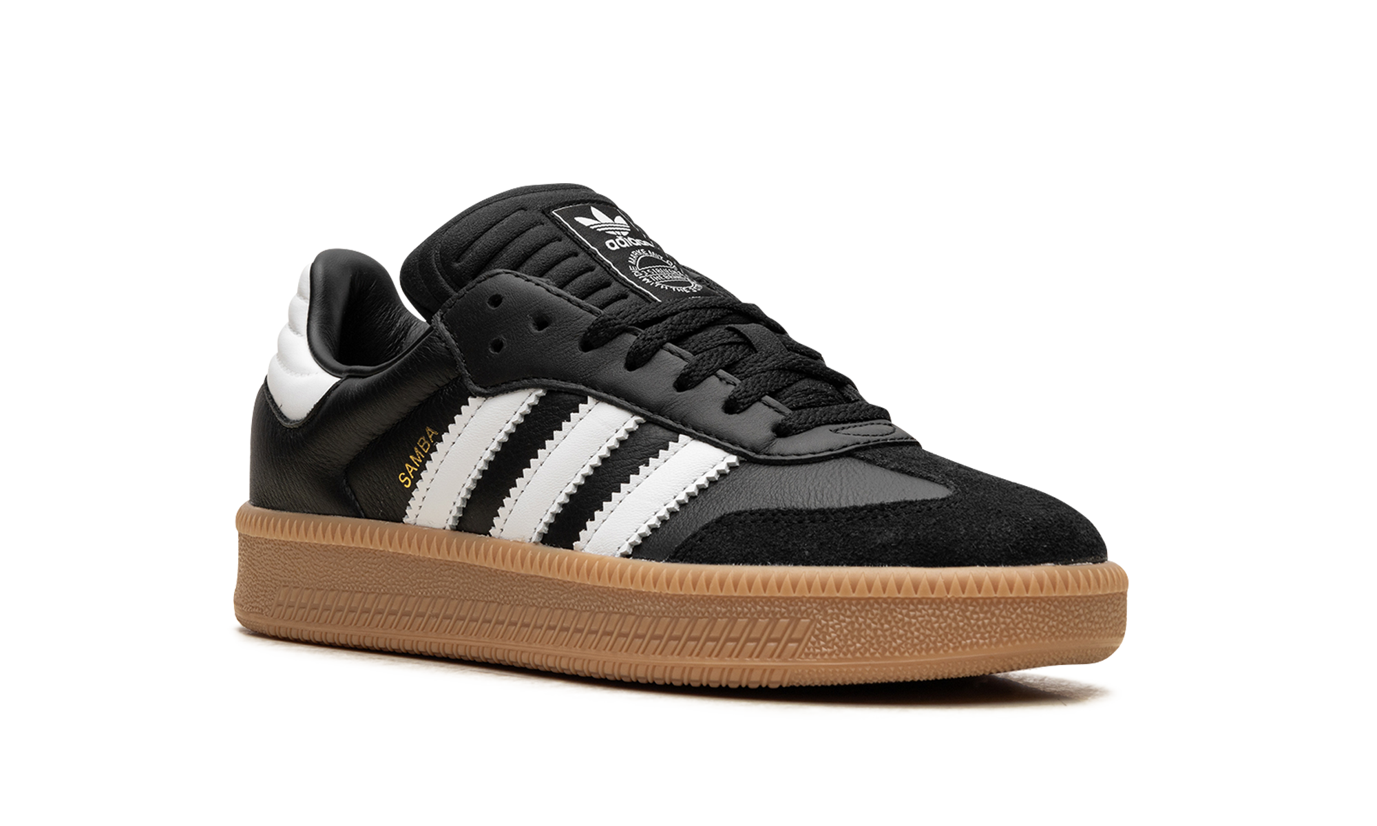 adidas samba xlg core black gum+IE1379+diagnol right view