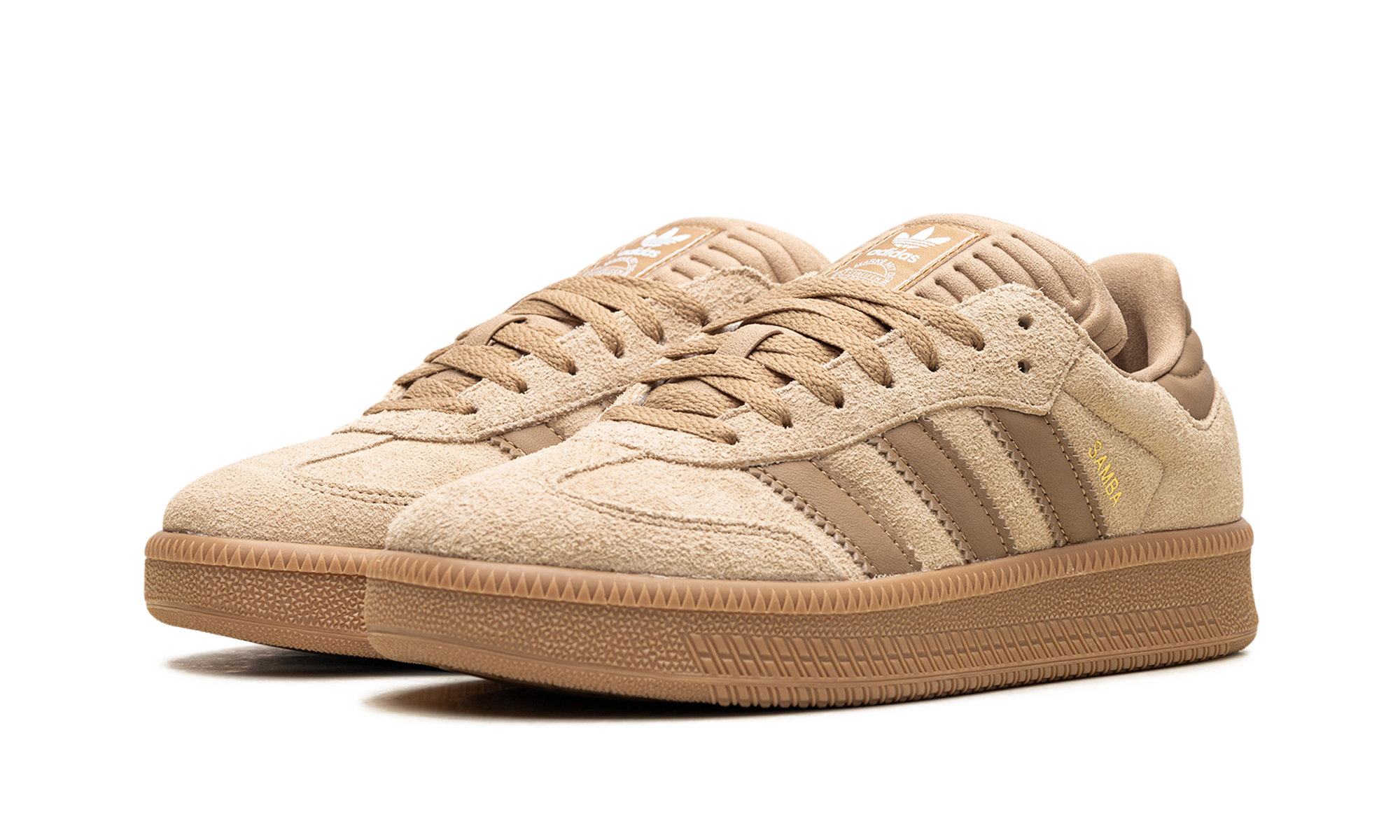 adidas samba xlg magic beige cardboard+IG6289+diagnol left view