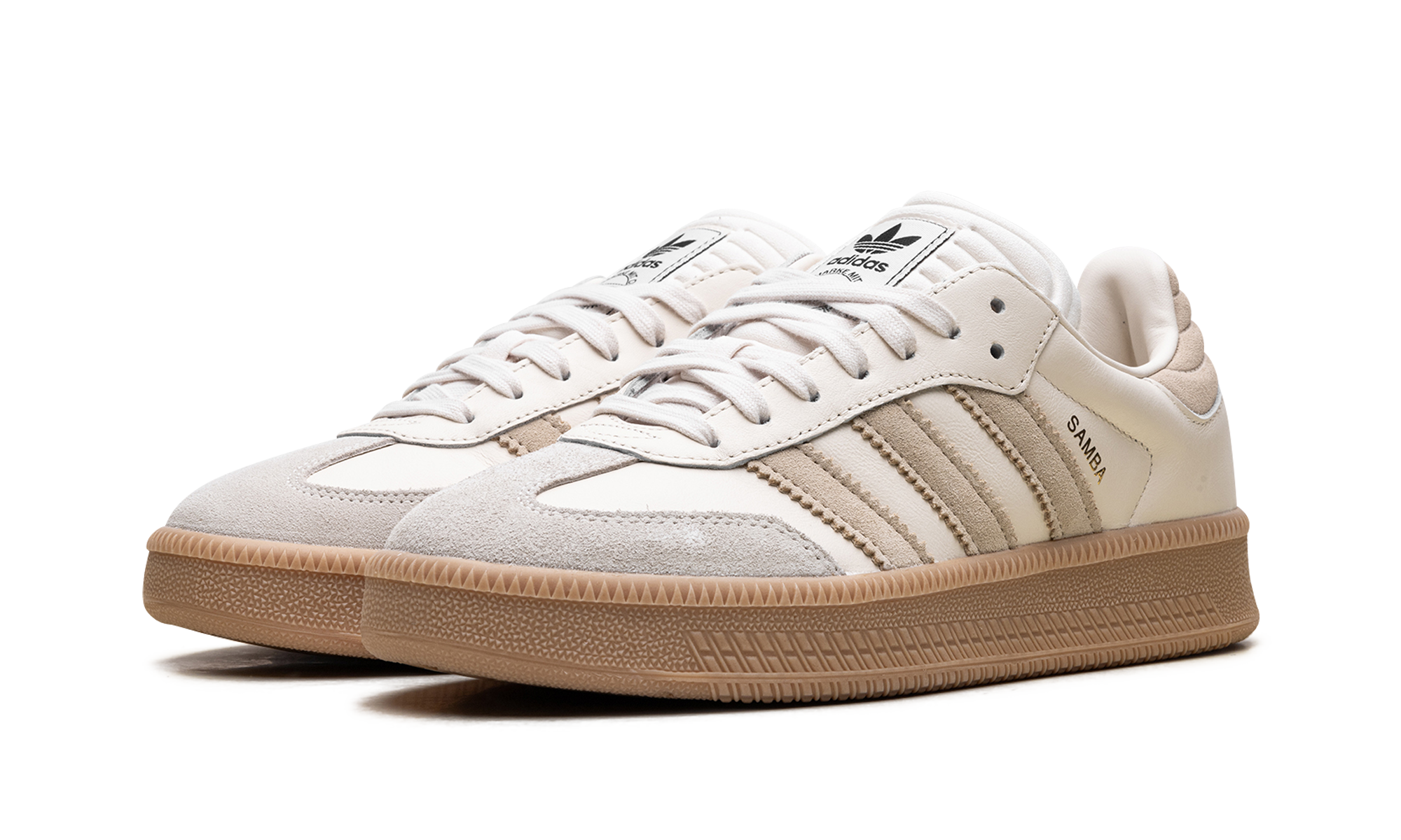 adidas samba xlg magic beige gum+JI0473+diagnol left view