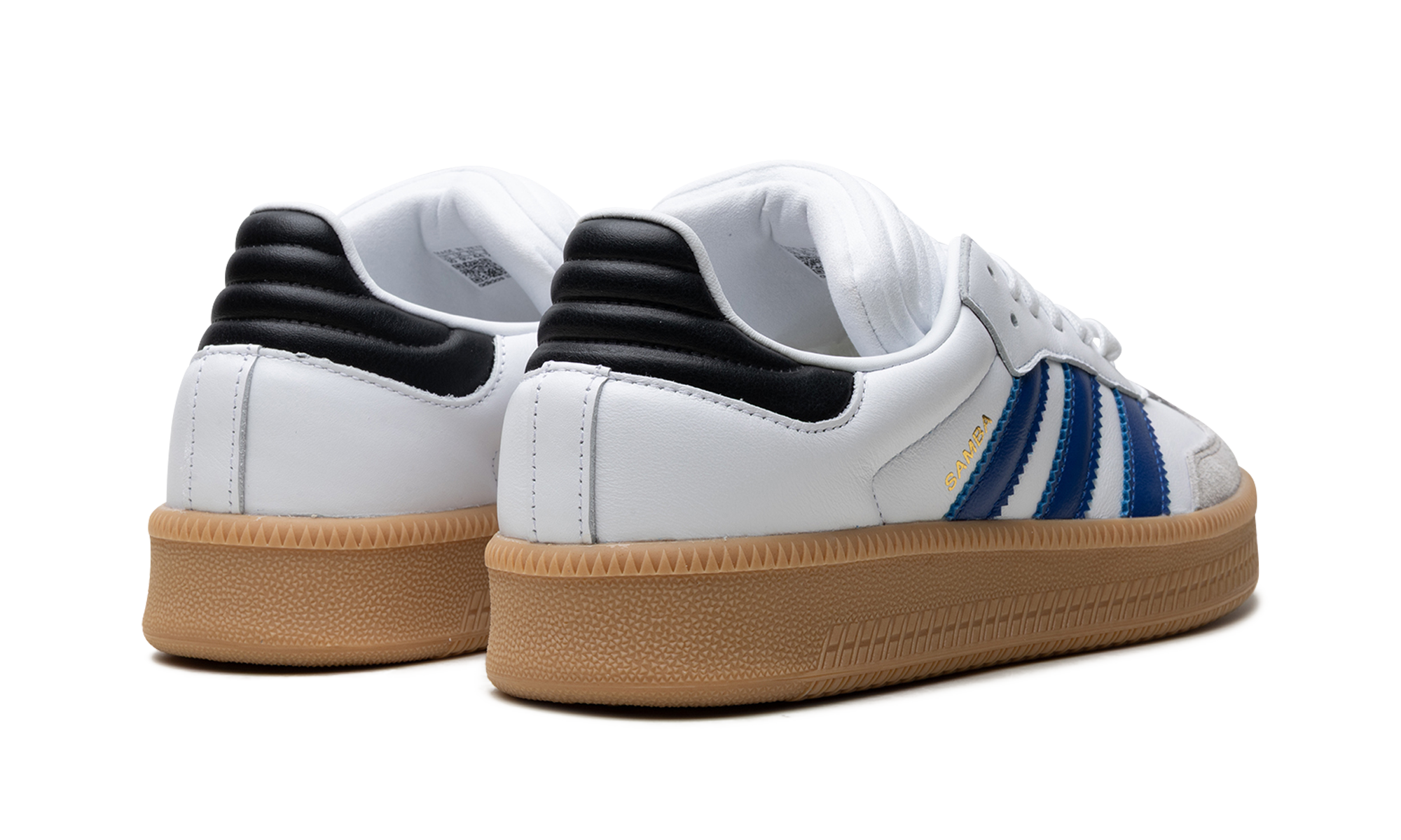 adidas samba xlg royal blue+IE9182+diagnol right behind view