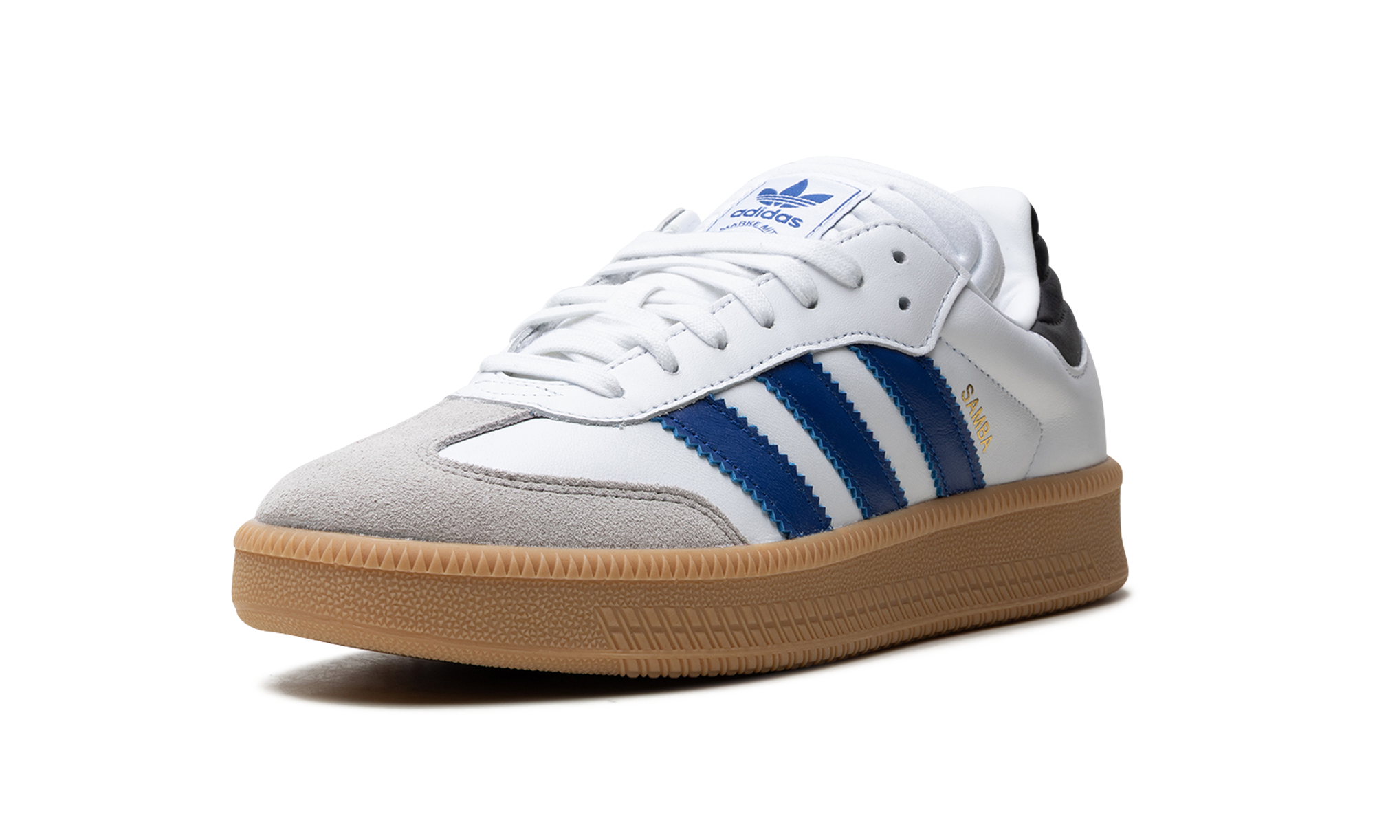 adidas samba xlg royal blue+IE9182+left diagnol single view