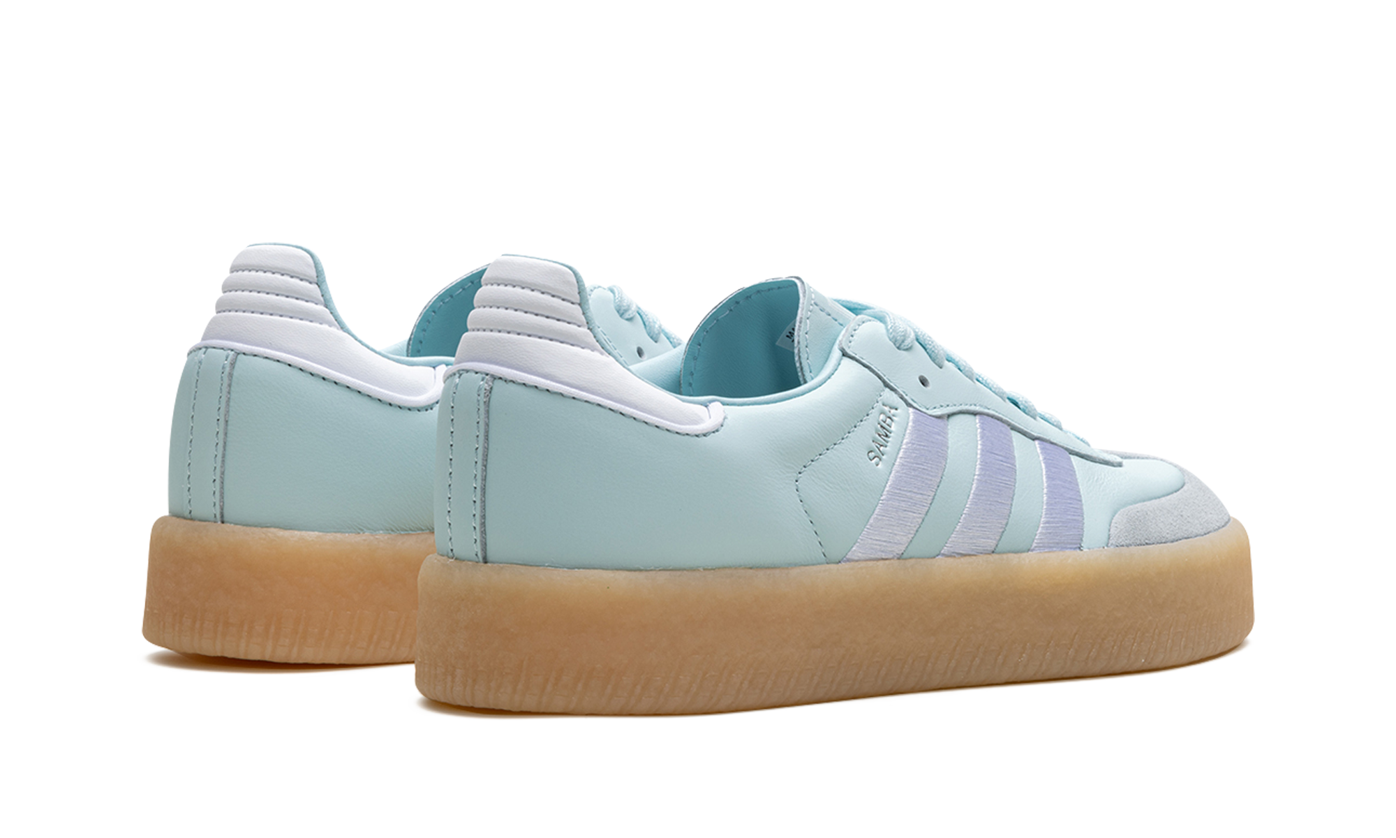 adidas sambae almost blue women s+ID0435+diagnol right behind view