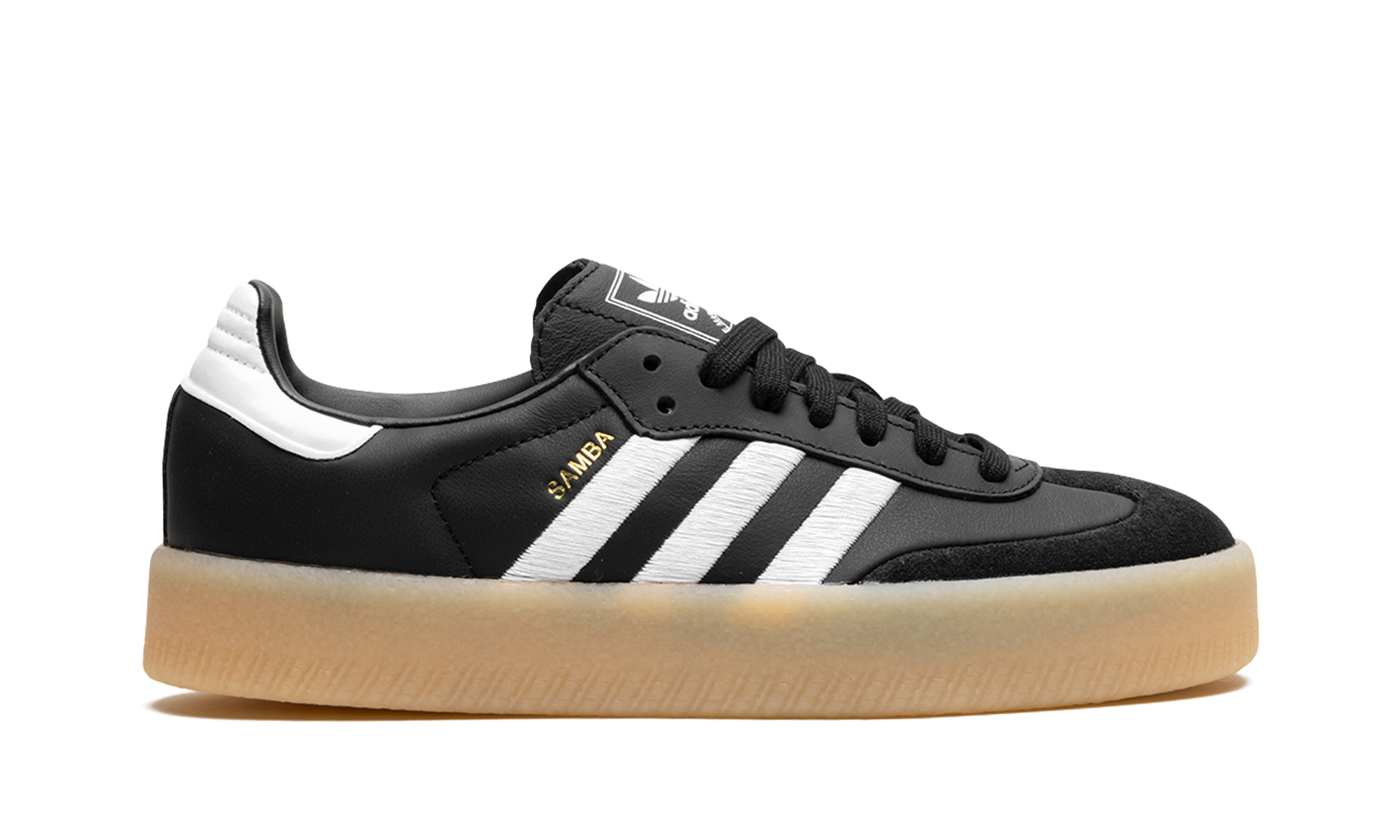 adidas sambae black white gum women s+ID0436+right view