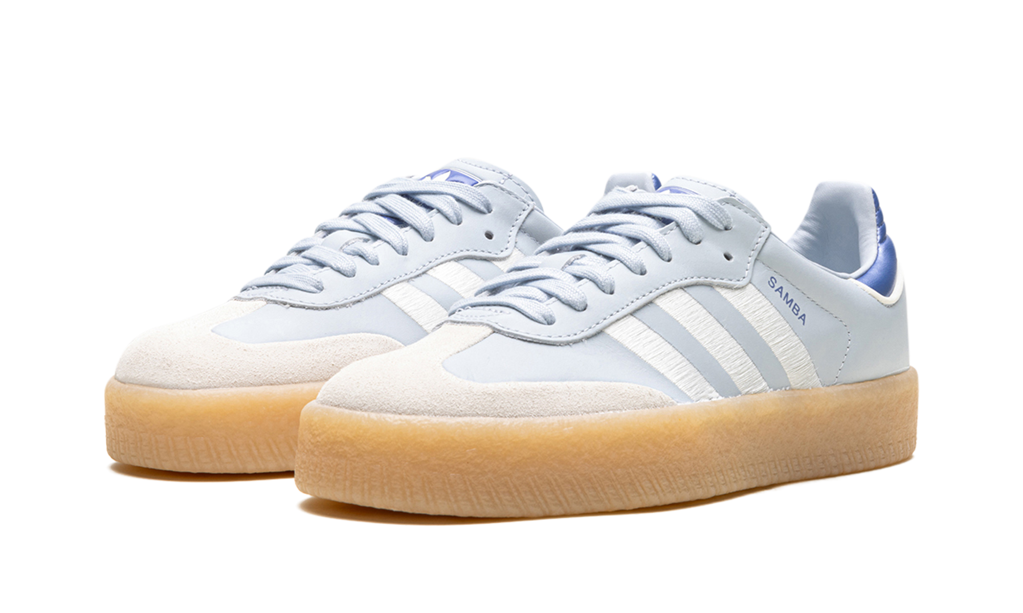 adidas sambae halo blue blue spark metallic women s+IG1953+diagnol left view