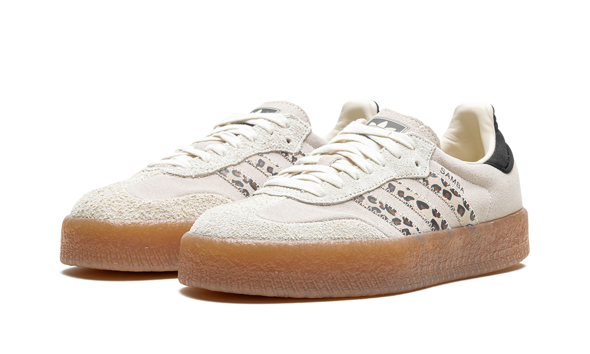 adidas sambae leopard off white women s+JI4226+diagnol left view