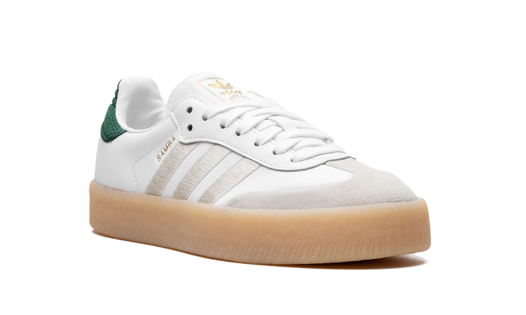 adidas sambae off white aluminum green women s+IF7162+diagnol right view