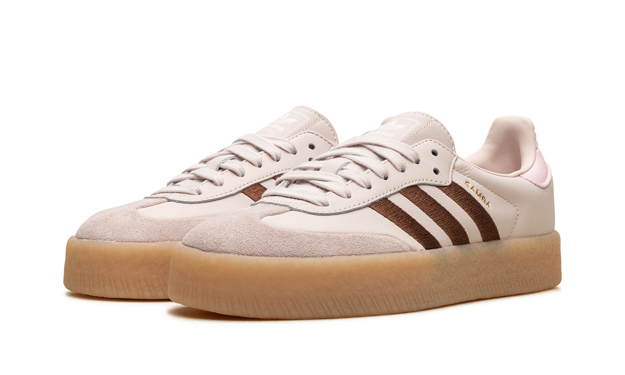adidas sambae putty mauve gum women s+ID3737+diagnol left view