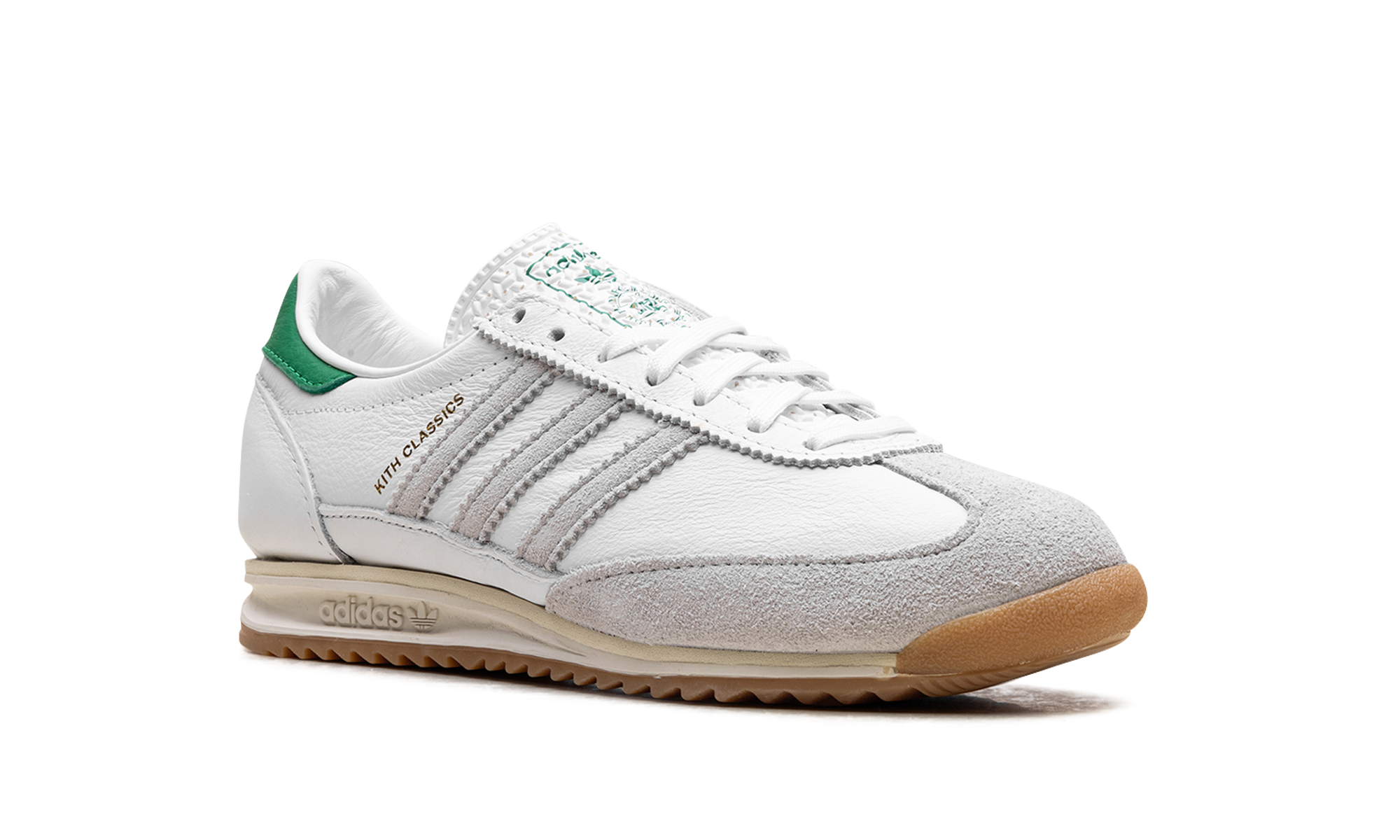 adidas sl 72 kith classics white green+JP8435+diagnol right view