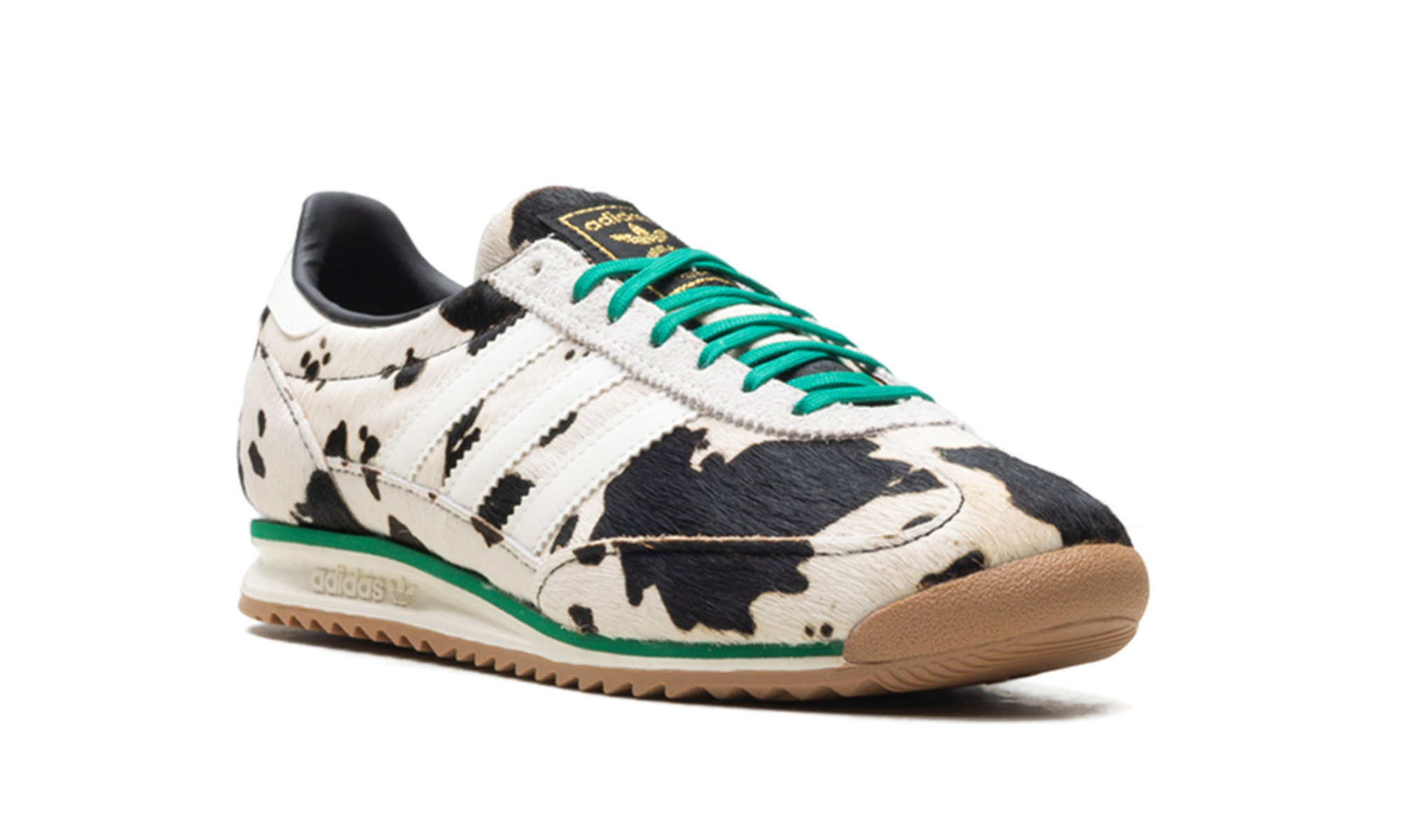 adidas sl 72 og cow print black white women s+JR1639+diagnol right view