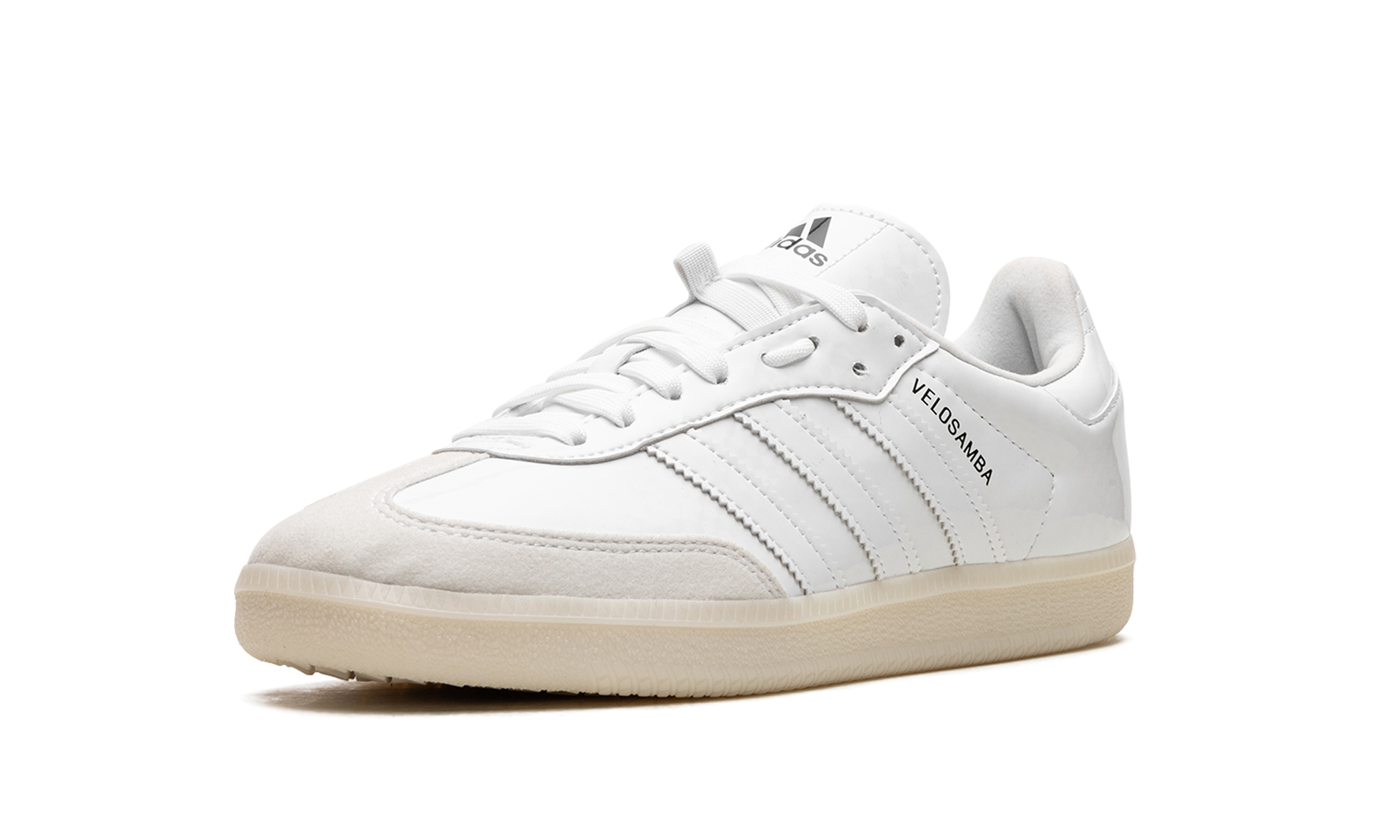 adidas velosamba vegan cloud white+GX1672+left diagnol single view