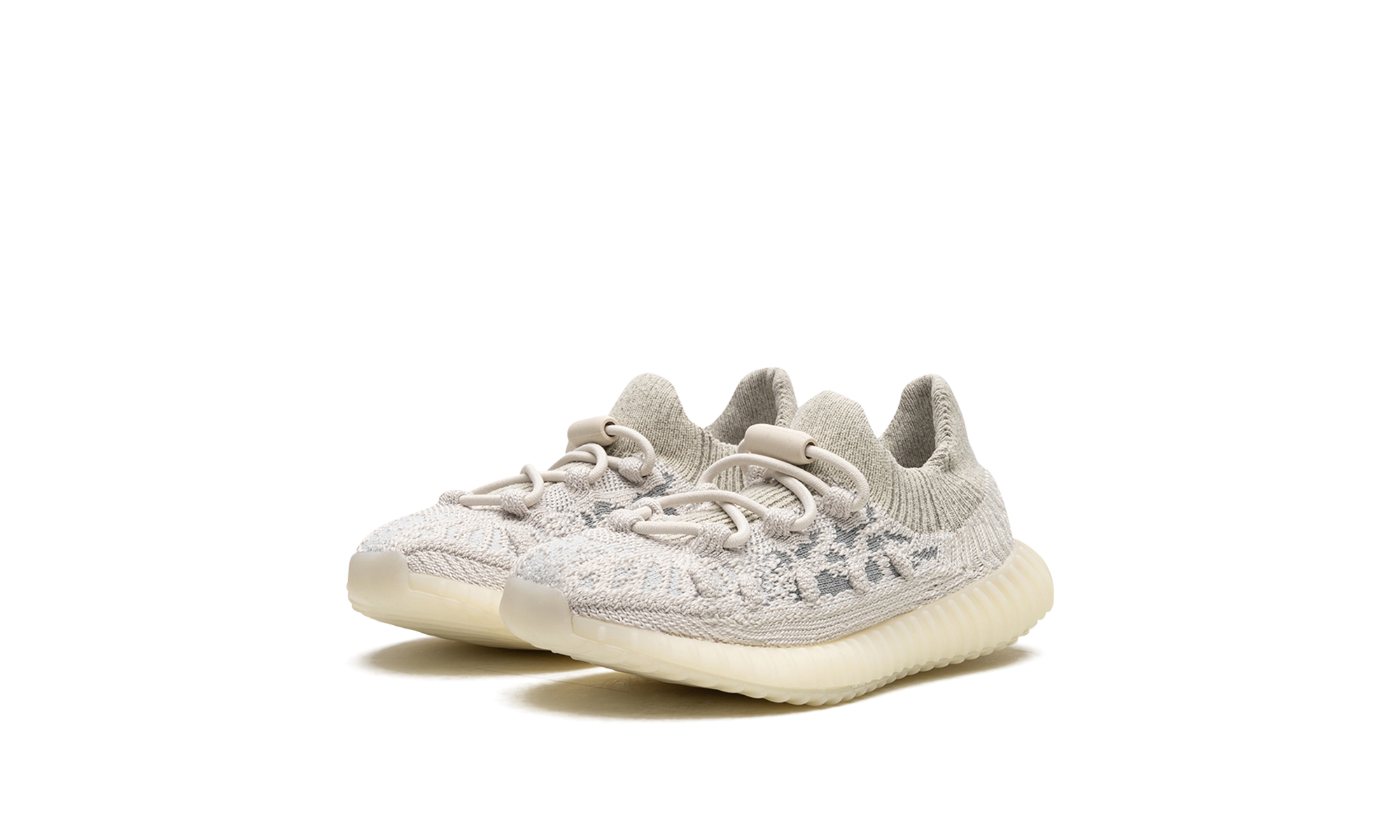 adidas yeezy 350 v2 cmpct slate bone infants+HQ4633+diagnol left view