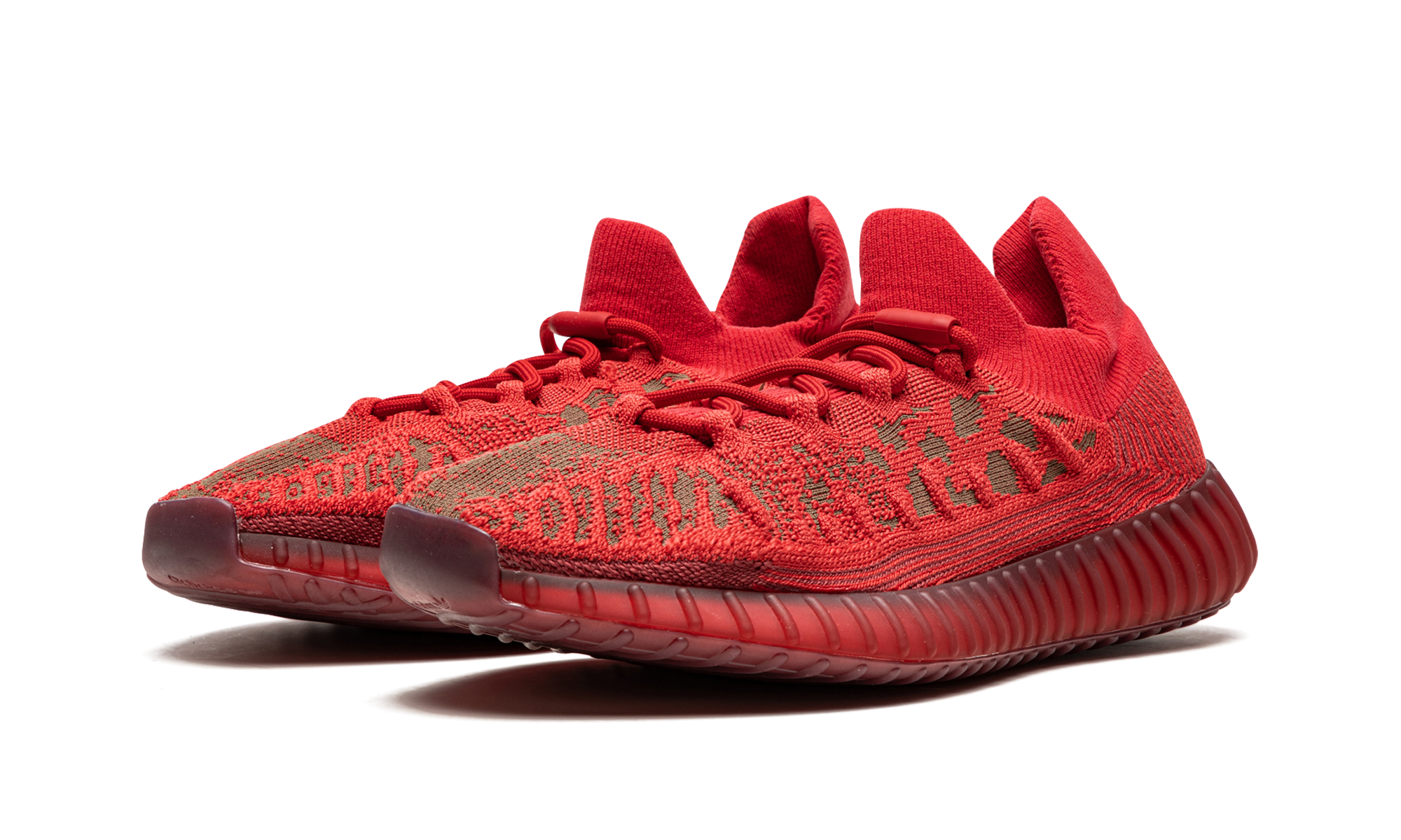 adidas yeezy 350 v2 cmpct slate red+GW6945+diagnol left view