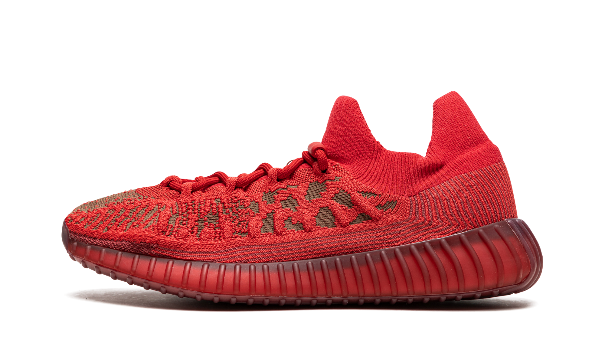 adidas yeezy 350 v2 cmpct slate red+GW6945+diagnol right view 1