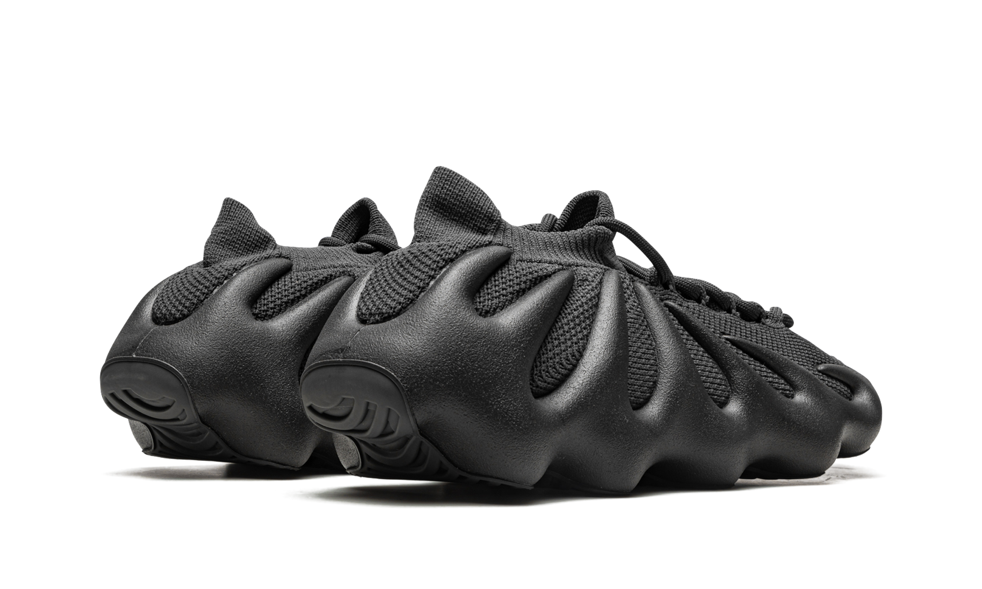 adidas yeezy 450 utility black+H03665+diagnol right behind view
