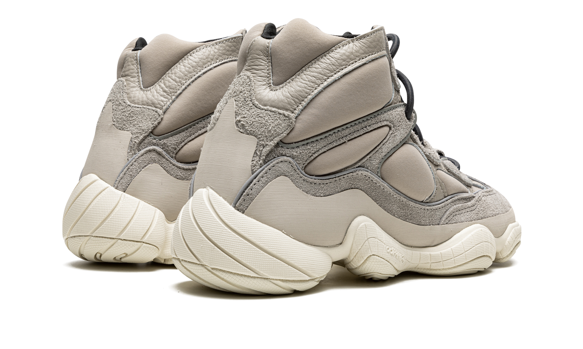 adidas yeezy 500 high mist stone+GV7775+diagnol right behind view