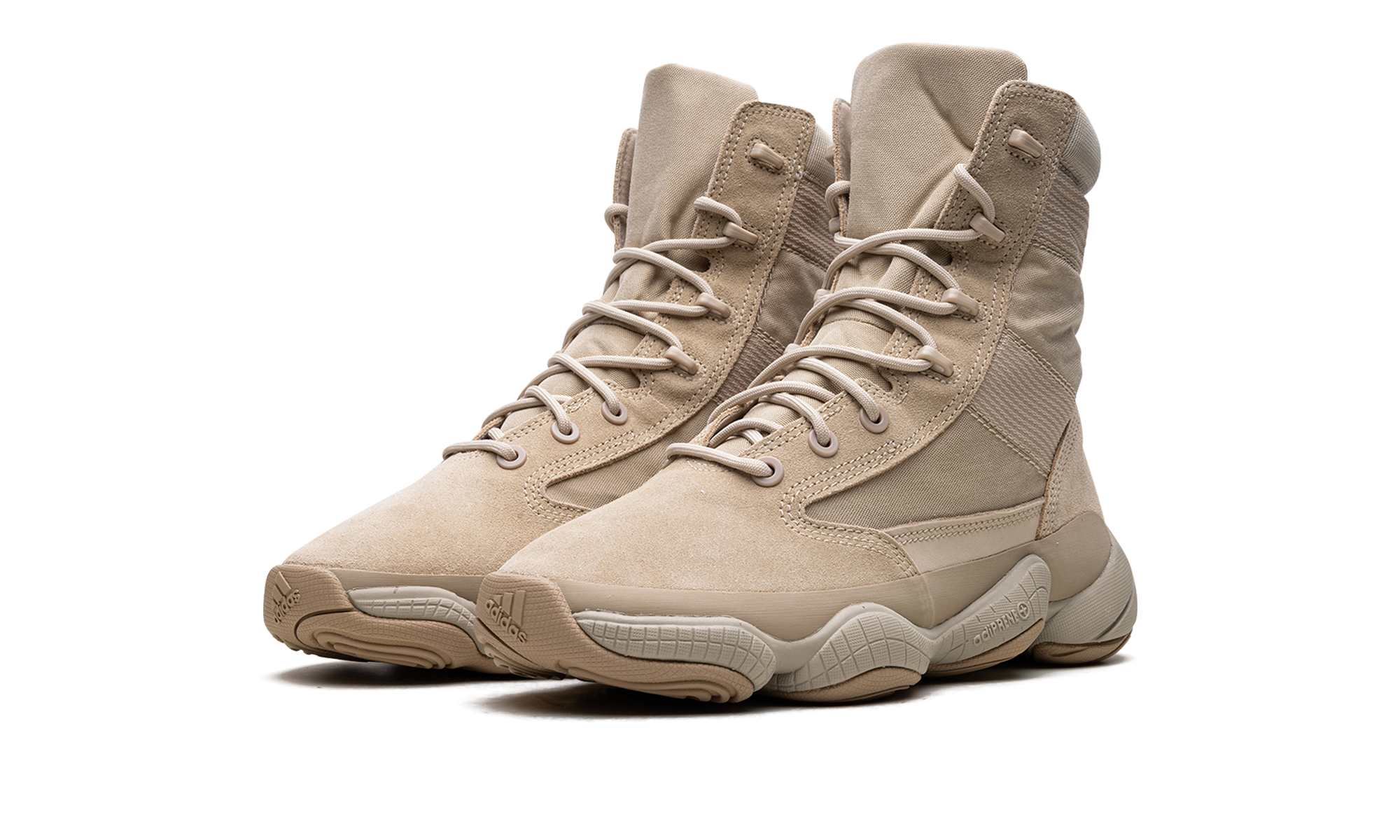 adidas yeezy 500 high tactical boot sand+IF7549+diagnol left view