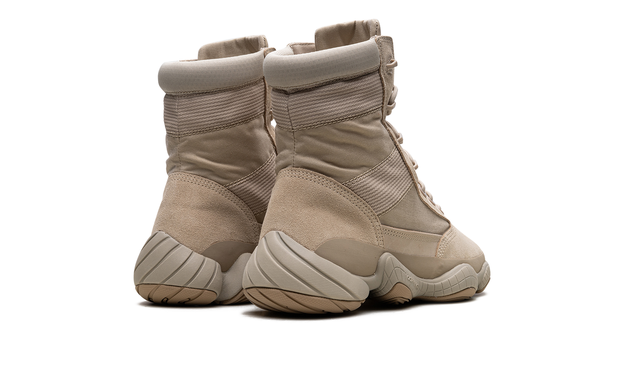 adidas yeezy 500 high tactical boot sand+IF7549+diagnol right behind view