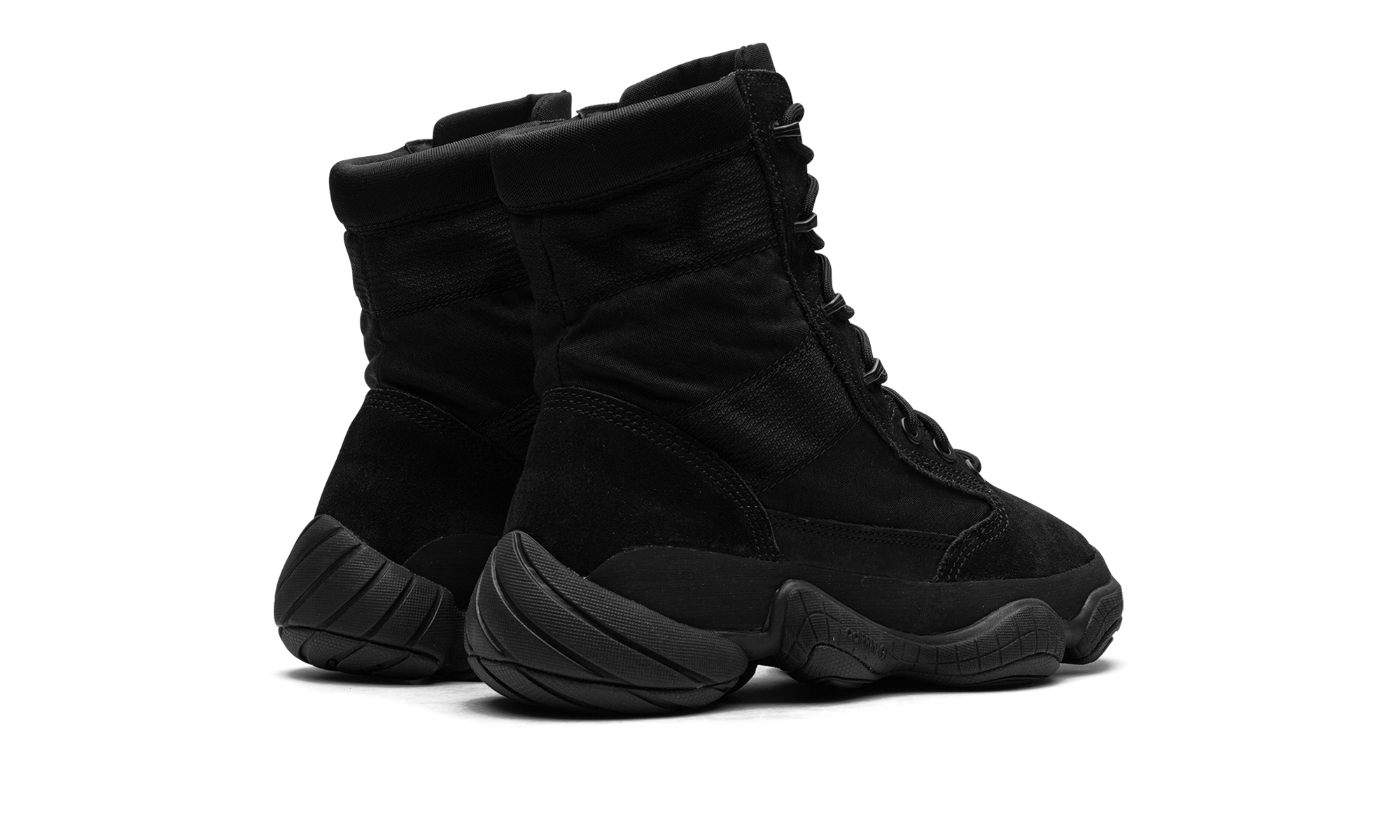 adidas yeezy 500 high tactical boot utility black+IG4693+diagnol right behind view